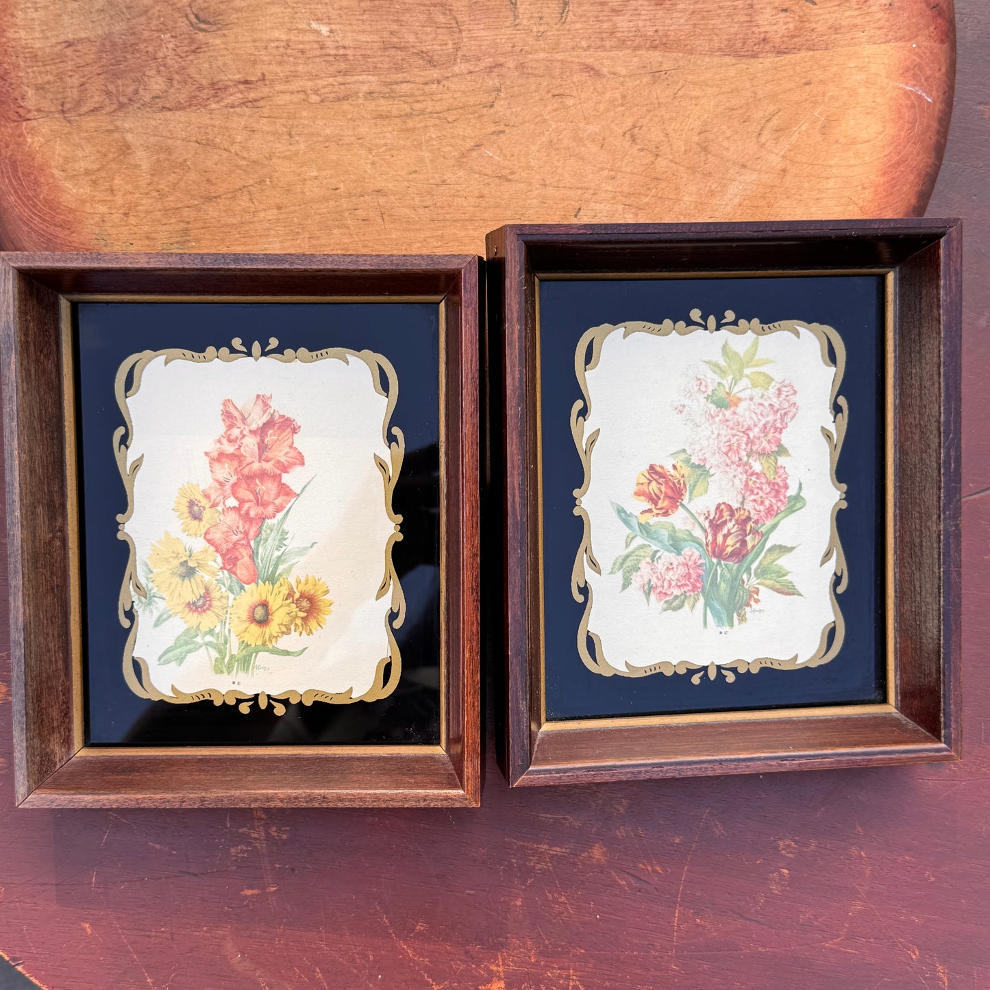 Pair of Franklin Picture Frame Company Chicago Vintage Botanical Prints