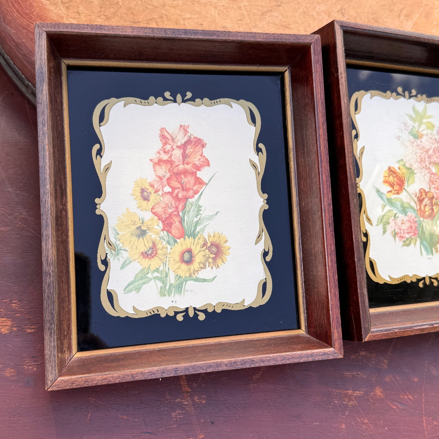 Pair of Franklin Picture Frame Company Chicago Vintage Botanical Prints