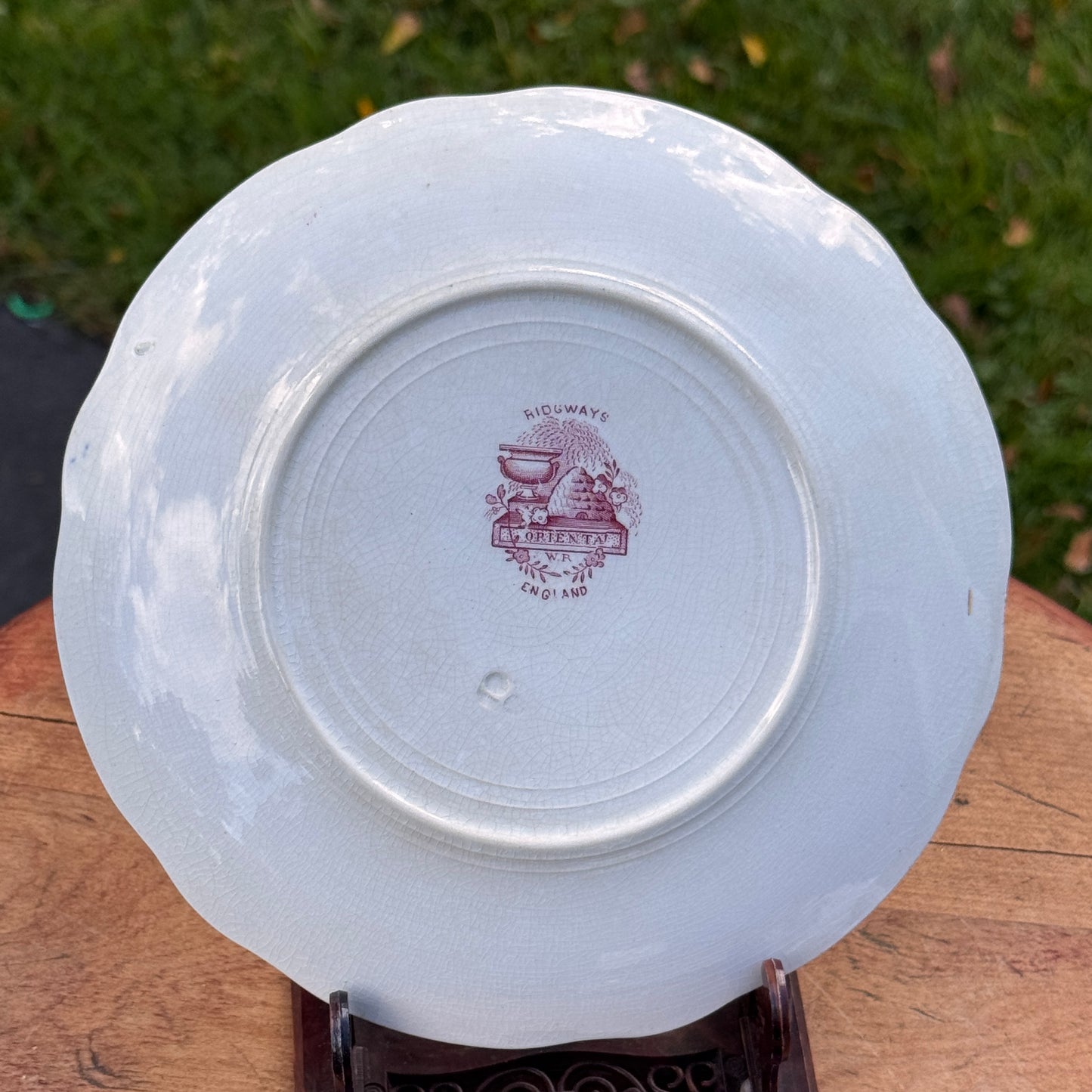 Vintage Ridgways English Oriental Red Salad Plate 7"