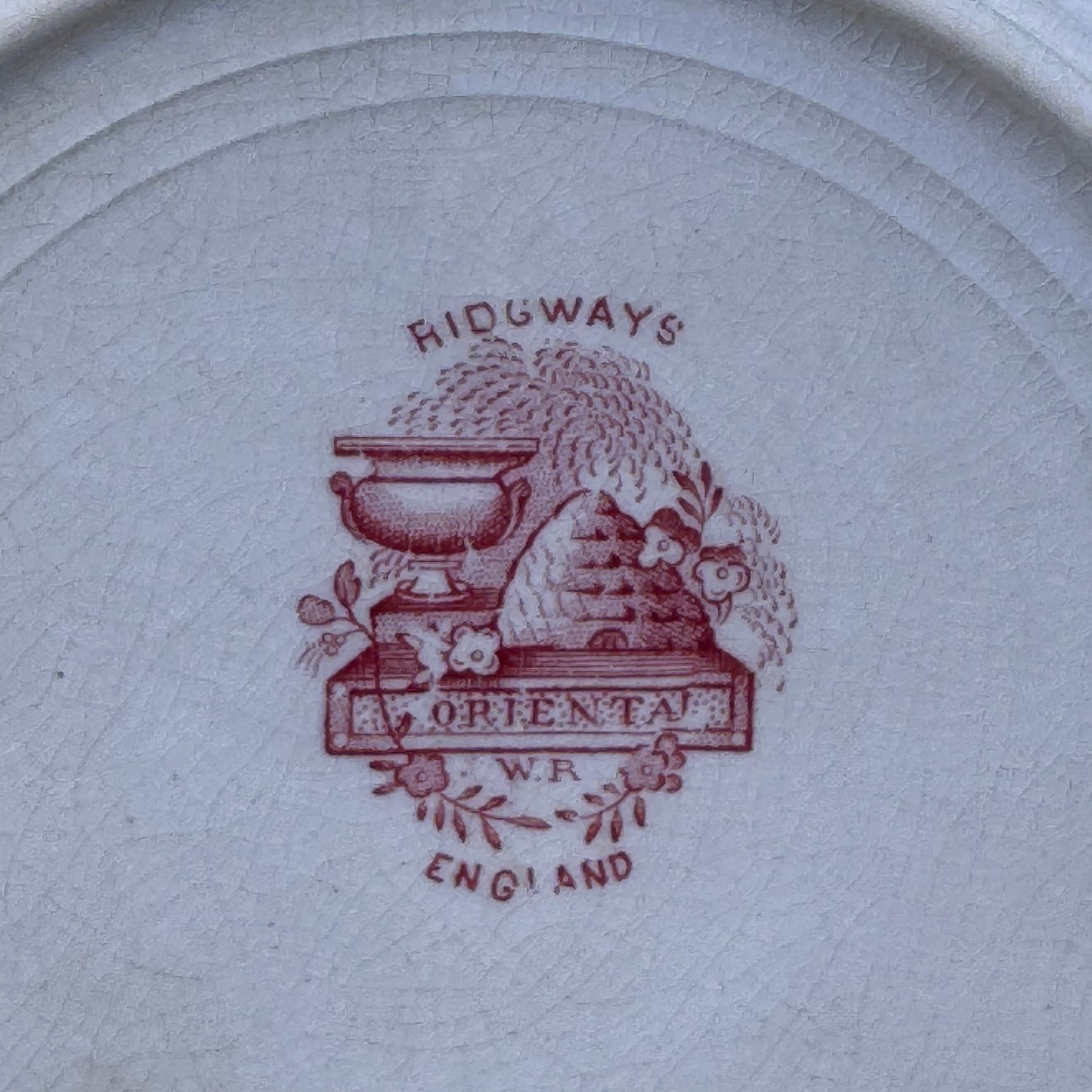 Vintage Ridgways English Oriental Red Salad Plate 7"