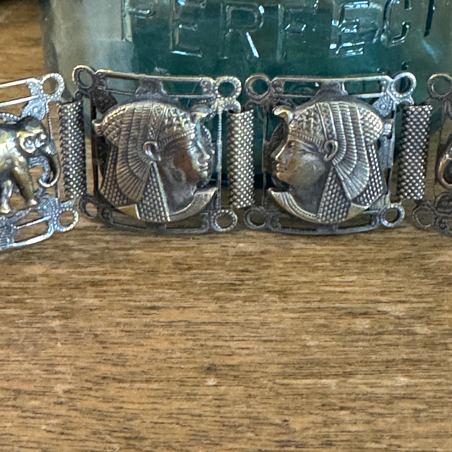 1950's Egyptian Pharaoh Hamsa Hand of God Bracelet