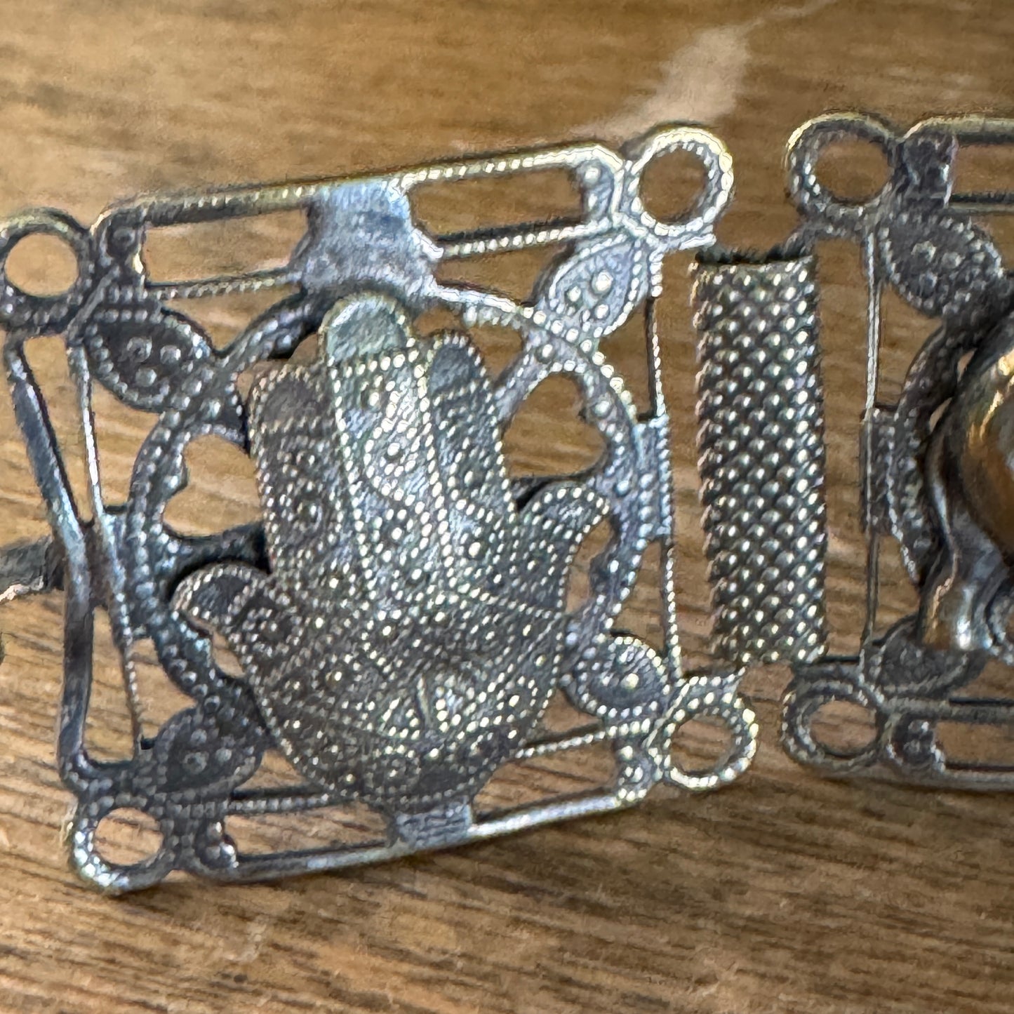 1950's Egyptian Pharaoh Hamsa Hand of God Bracelet