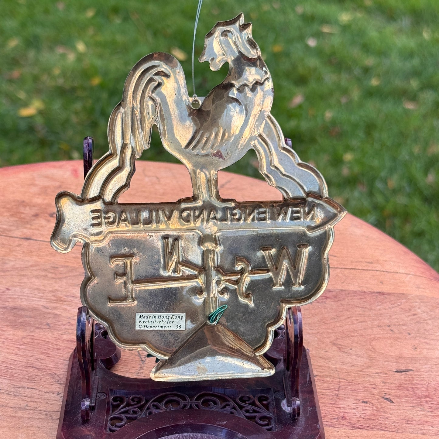 Vintage Dept 56 New England Village Rooster Weathervane Ornament Hong Kong