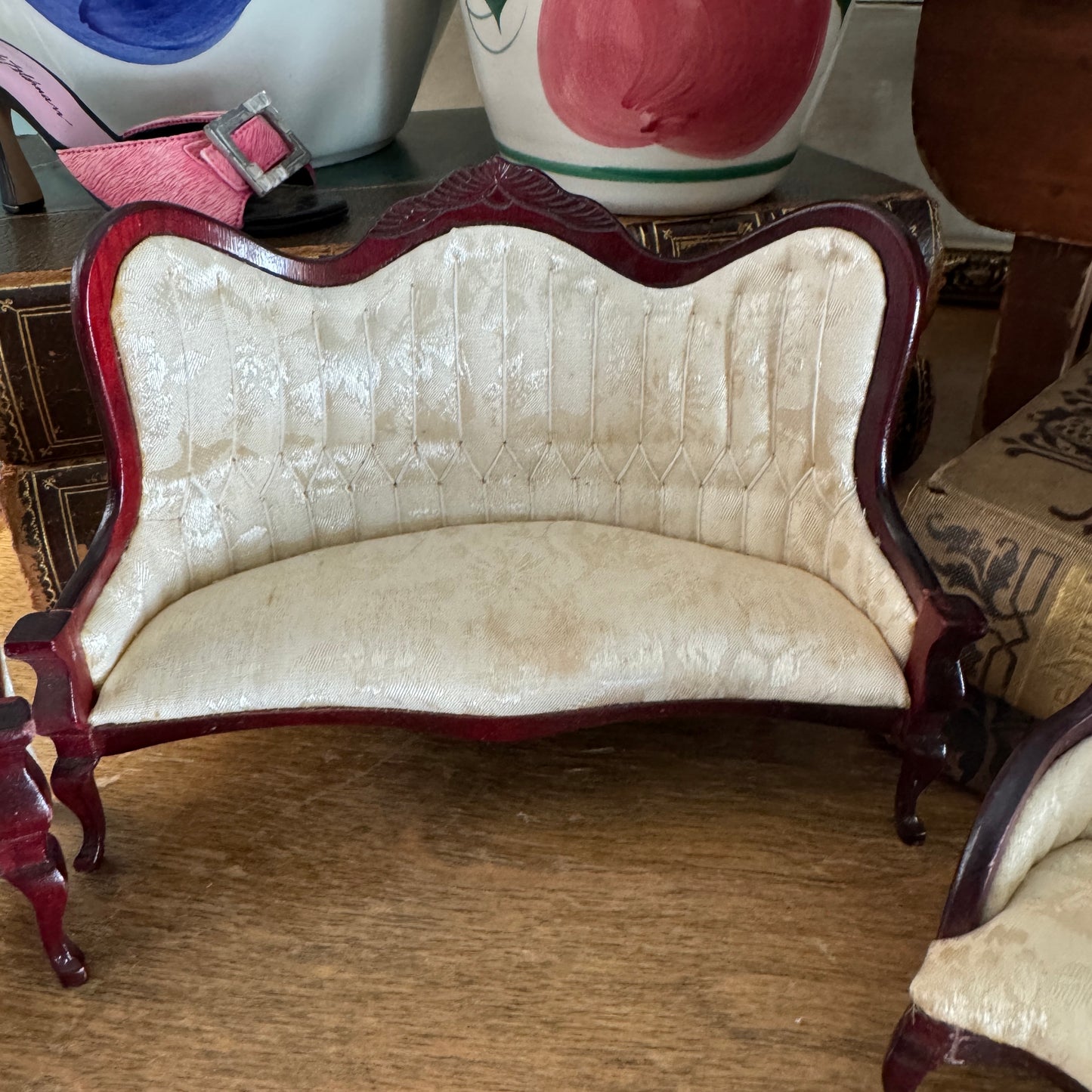 Vintage Dollhouse Victorian Parlor Living Room Set