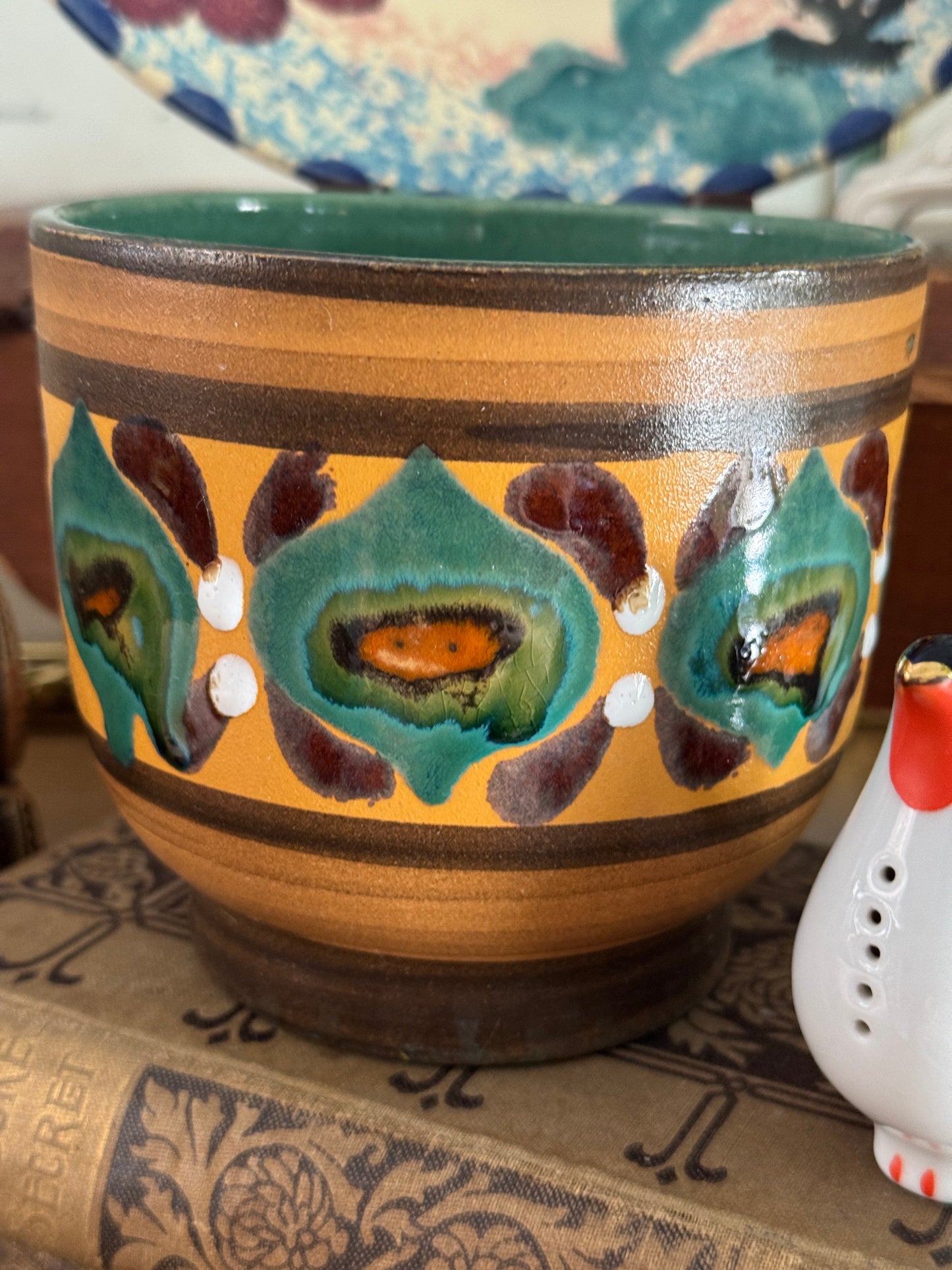 Mid Century Modern B.P.I. Heffen Calla Lilly Pottery Planter