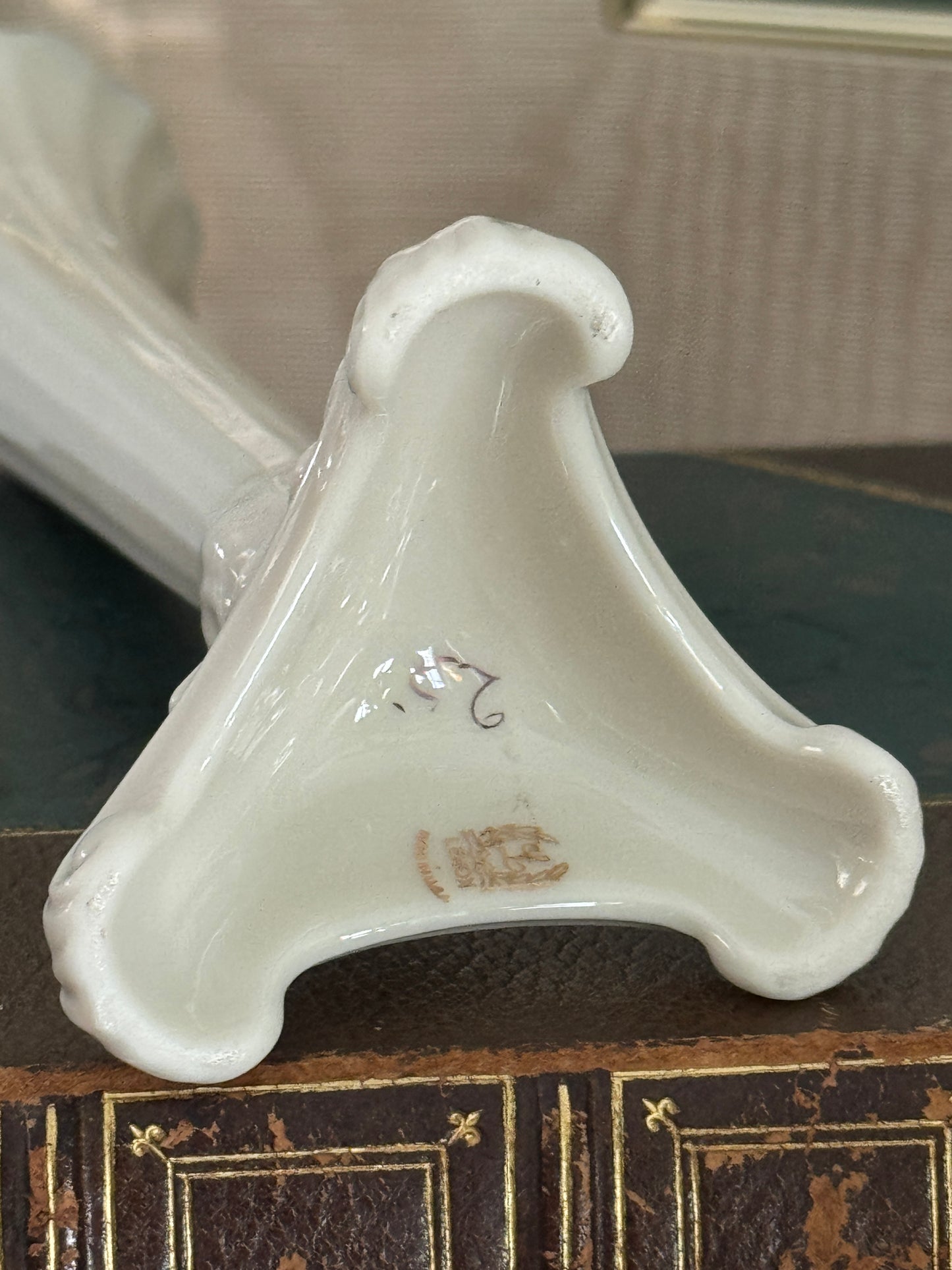 Vintage Lenox Soft White Gilt Accent Bud Vase