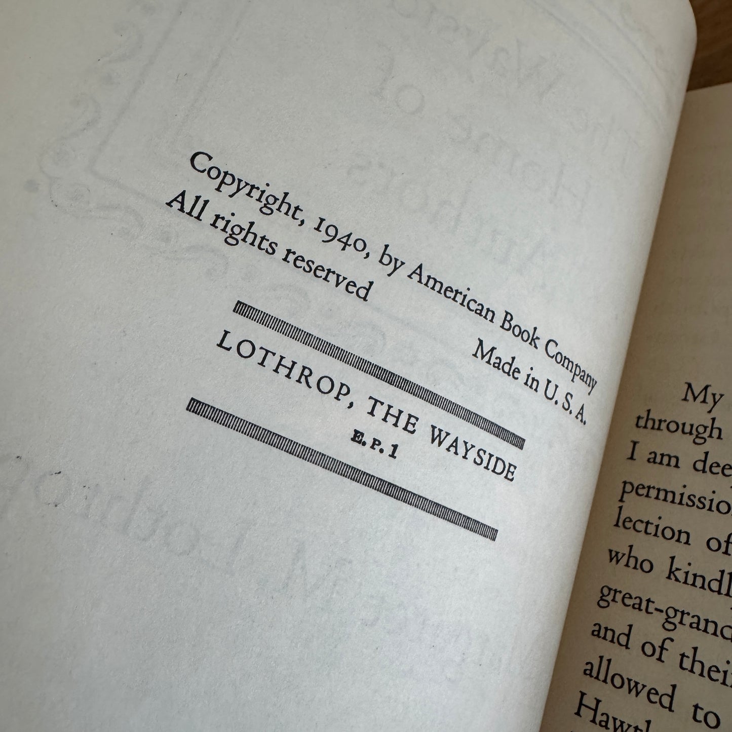 The Wayside: Home of Authors Margaret Lothrop 1940 Signed Book