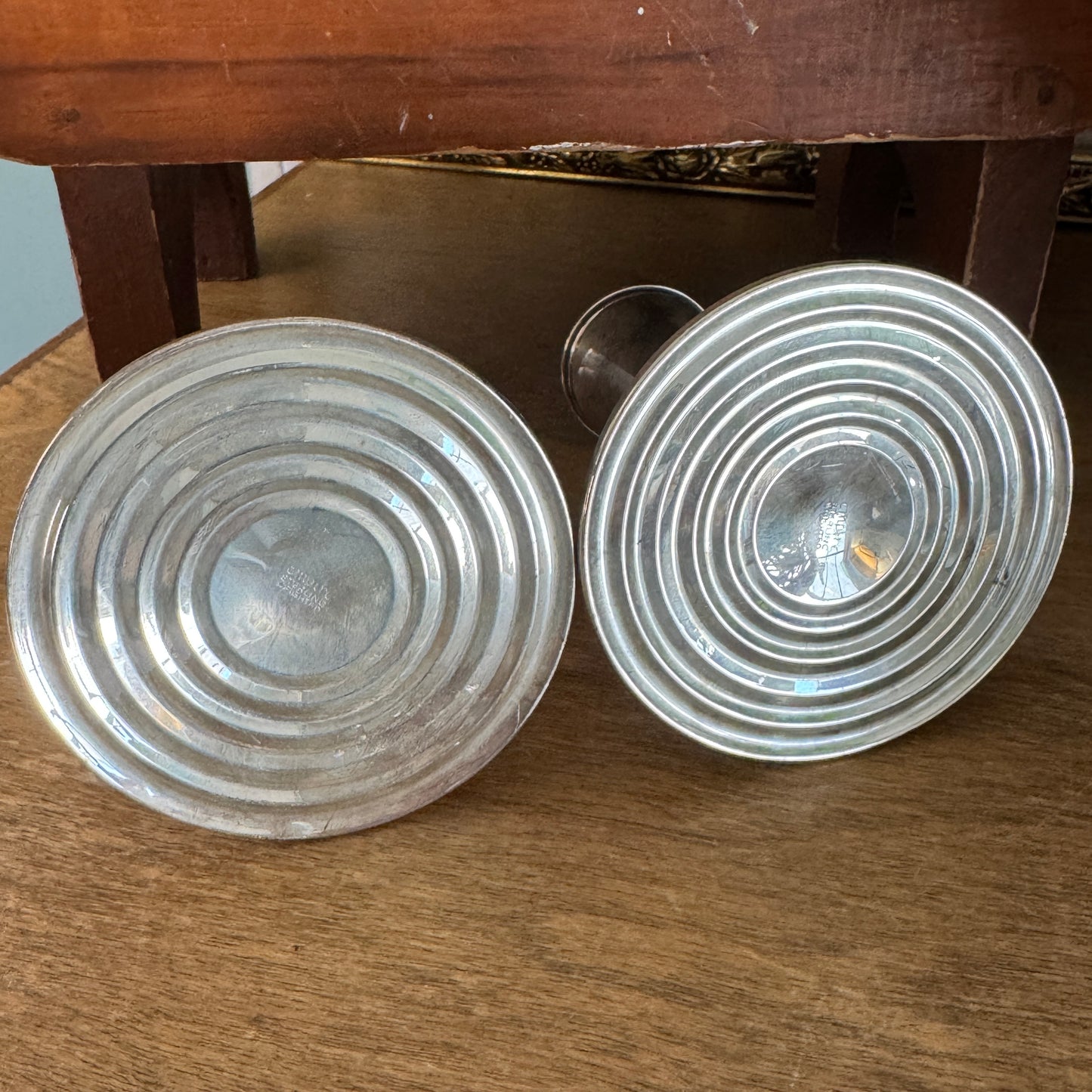Two Empire Weighted Sterling Silver Candlesticks