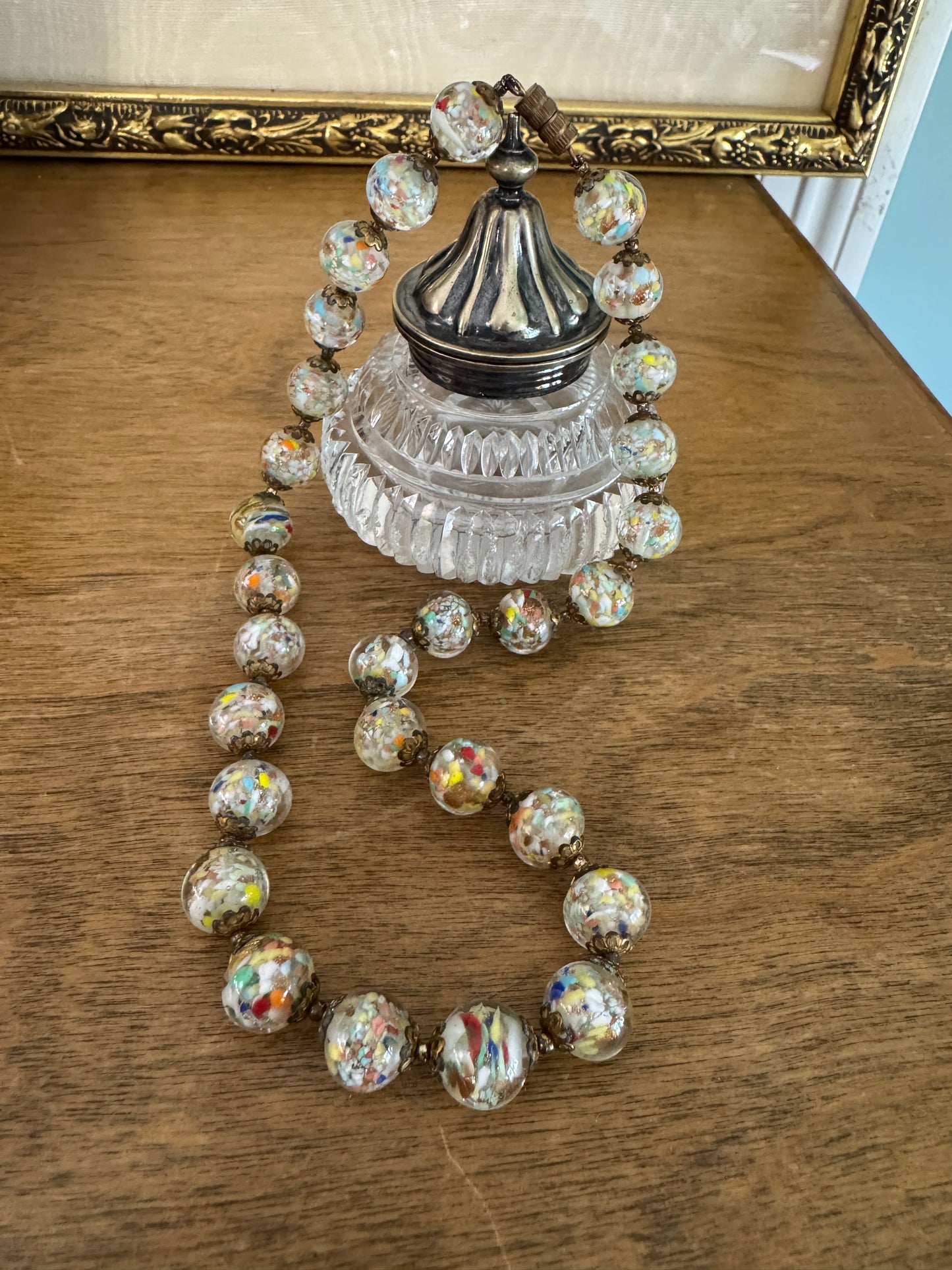 Vintage Italian Murano Glass Bead Necklace