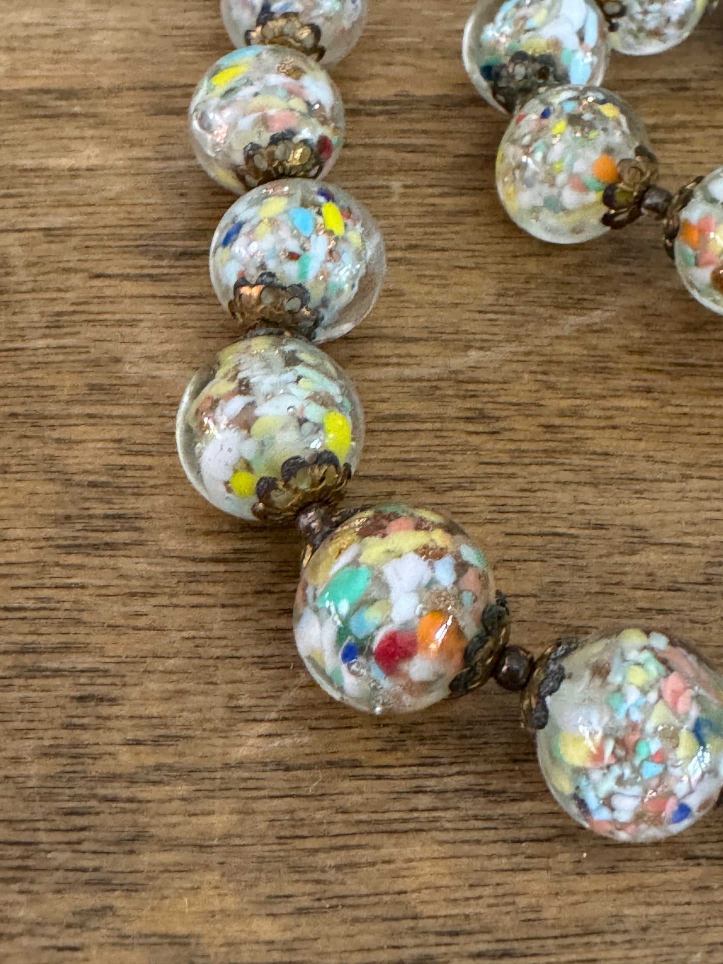 Vintage Italian Murano Glass Bead Necklace