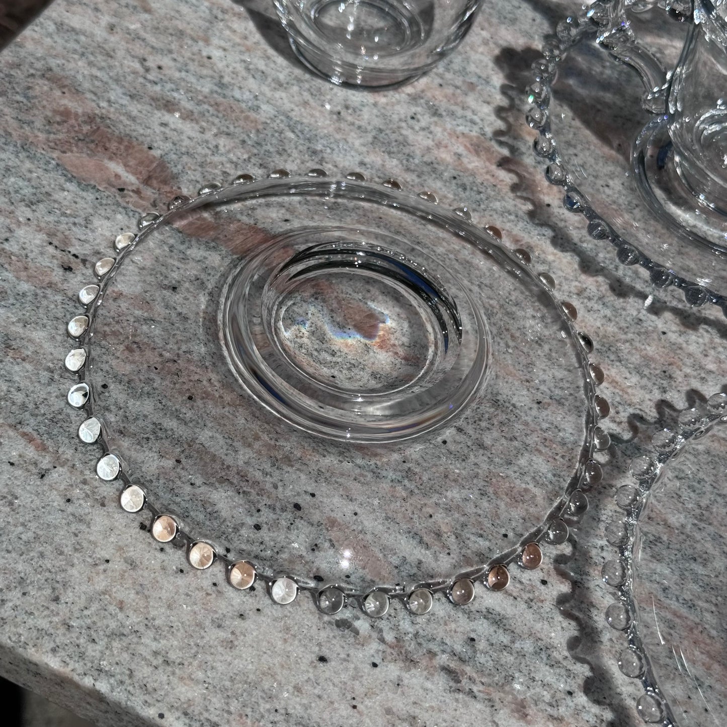 Eight Imperial Glass Candlewick Cups and Saucers