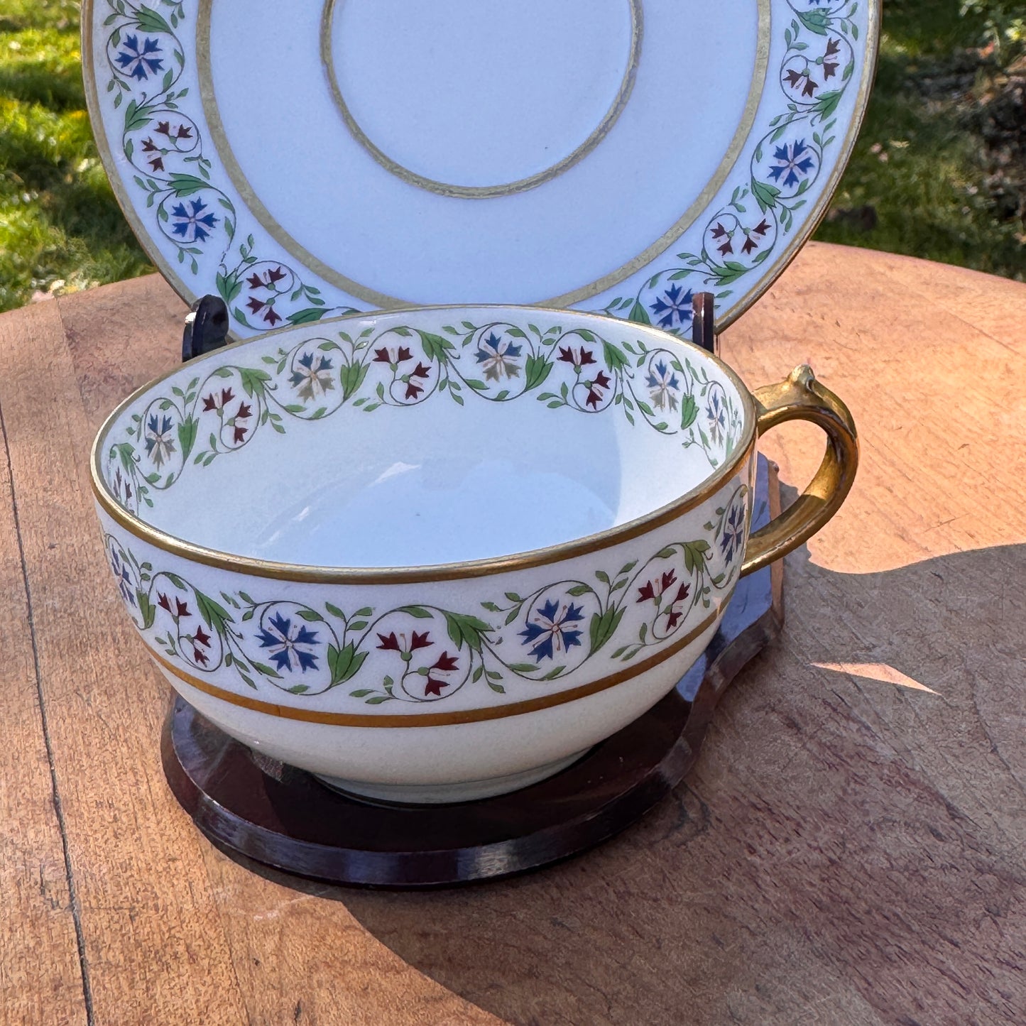Vintage C H Field Haviland Limoges GDA French Demitasse Cup and Saucer