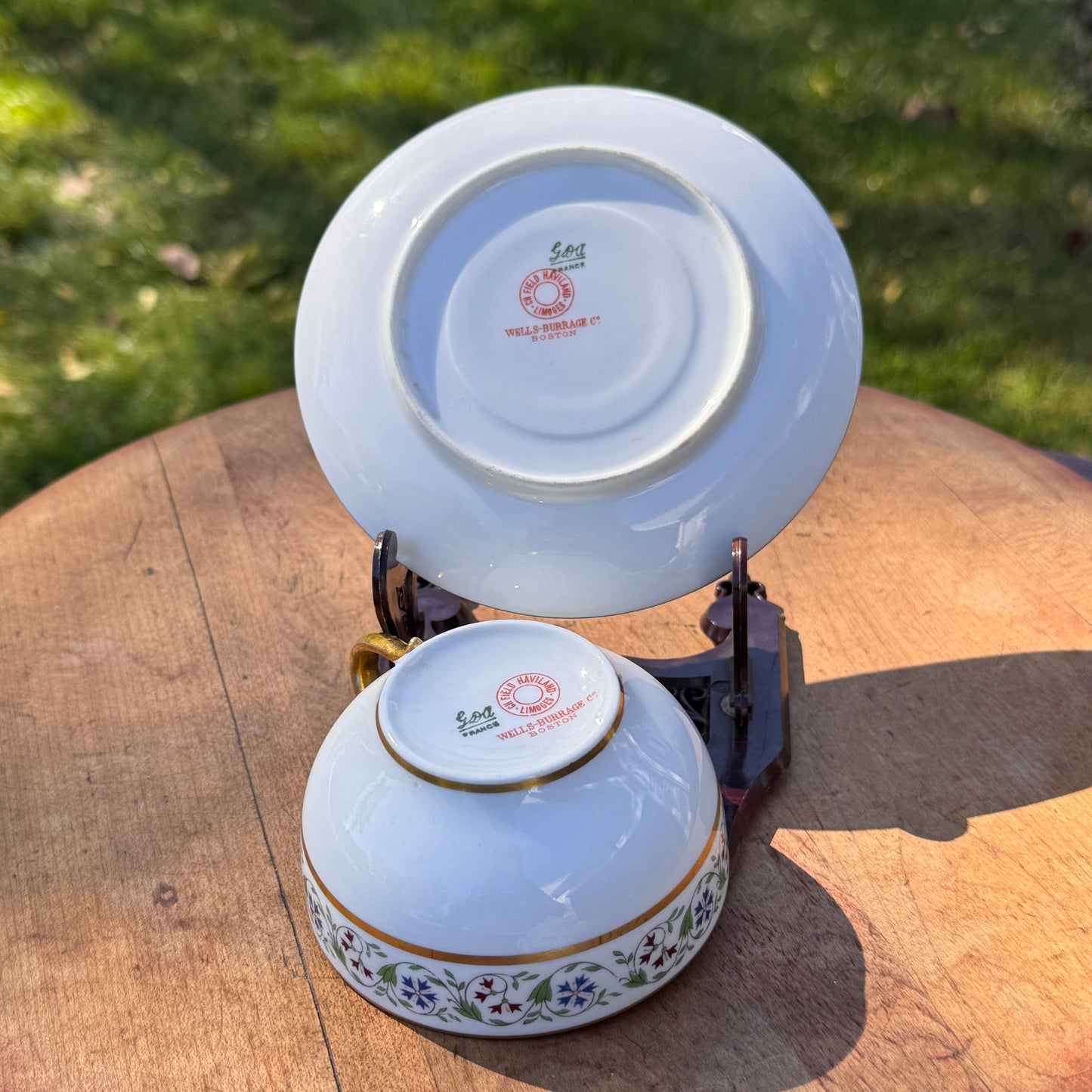 Vintage C H Field Haviland Limoges GDA French Demitasse Cup and Saucer