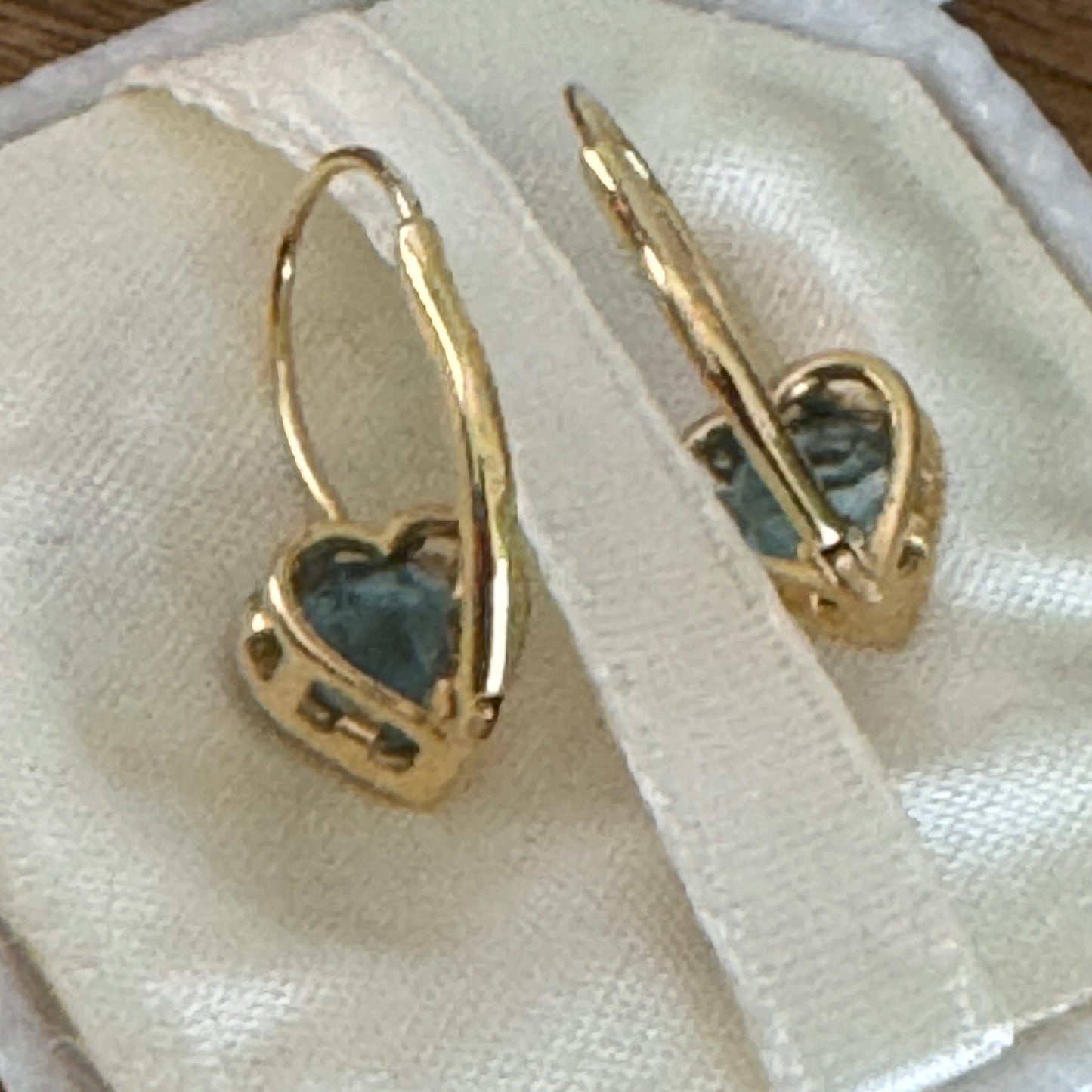 Vintage 14K Gold Carla Genuine Blue Topaz Earrings