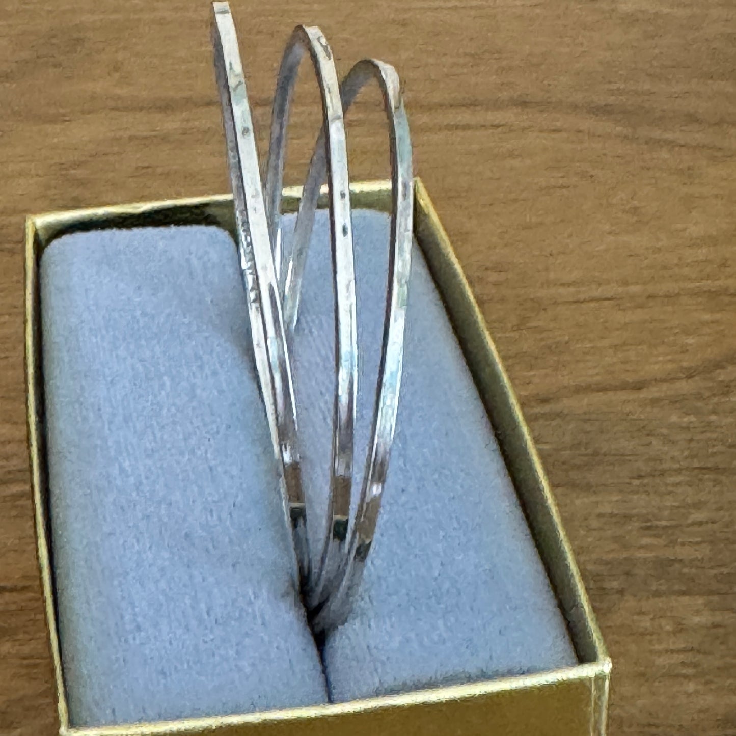 Vintage Three Mexican Sterling Silver Stacking Bracelets