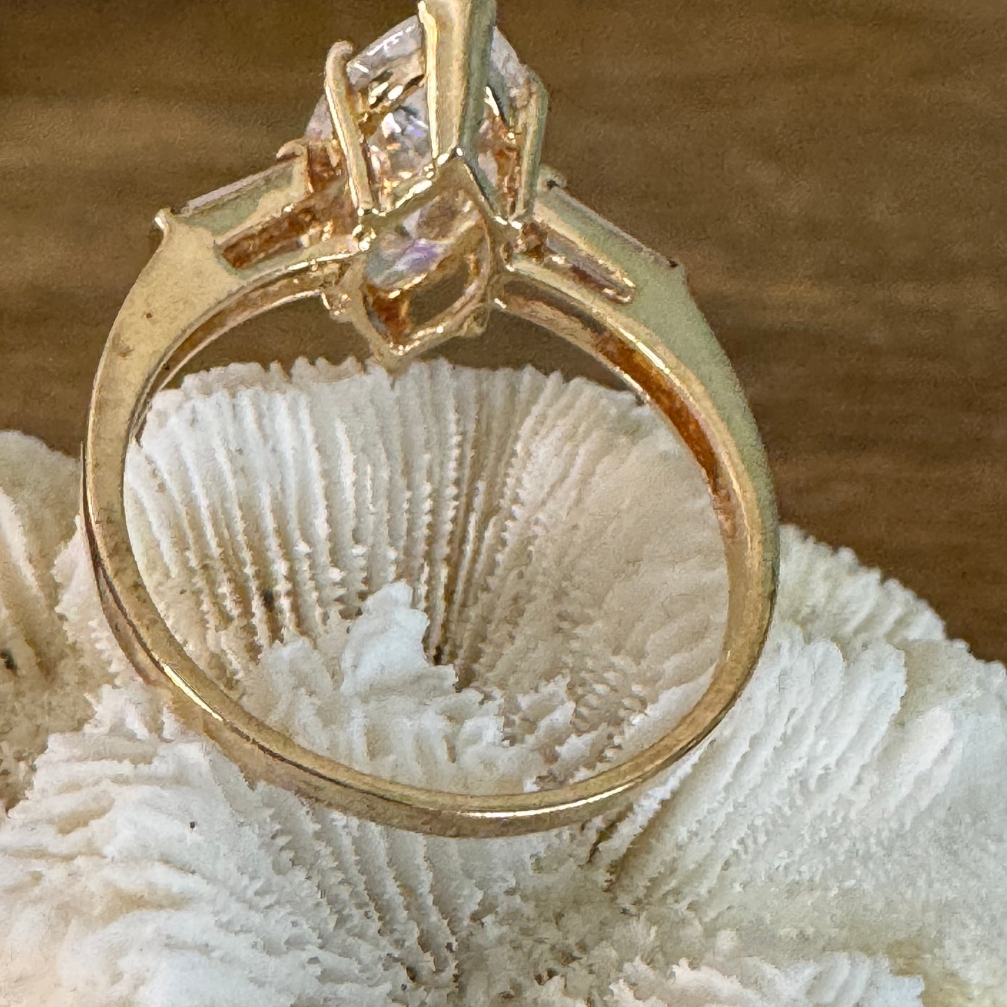 10K Yellow Gold Marquise Ring Size 7.5