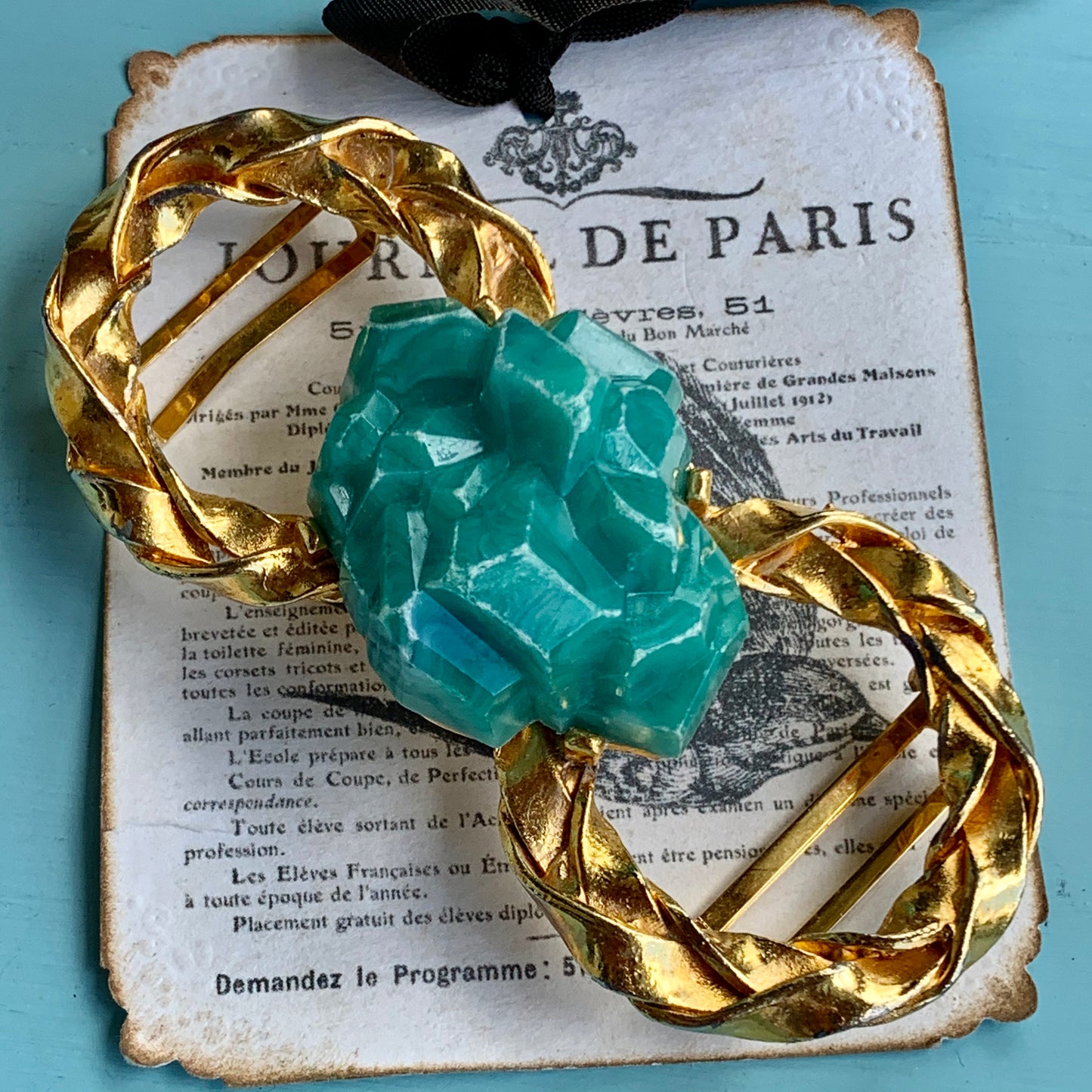 Vintage Sash Dress Slide Buckle