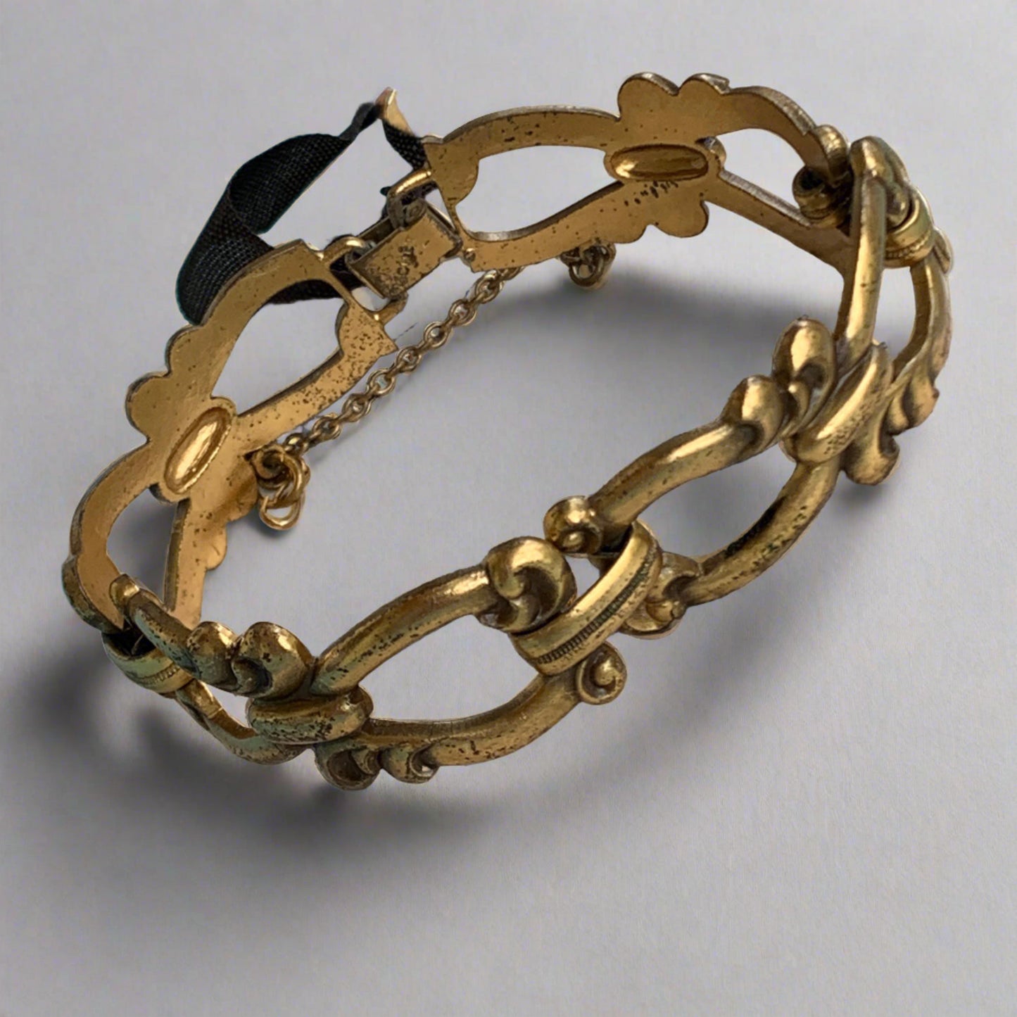 Vintage Monet Gold Tone Metal Bracelet