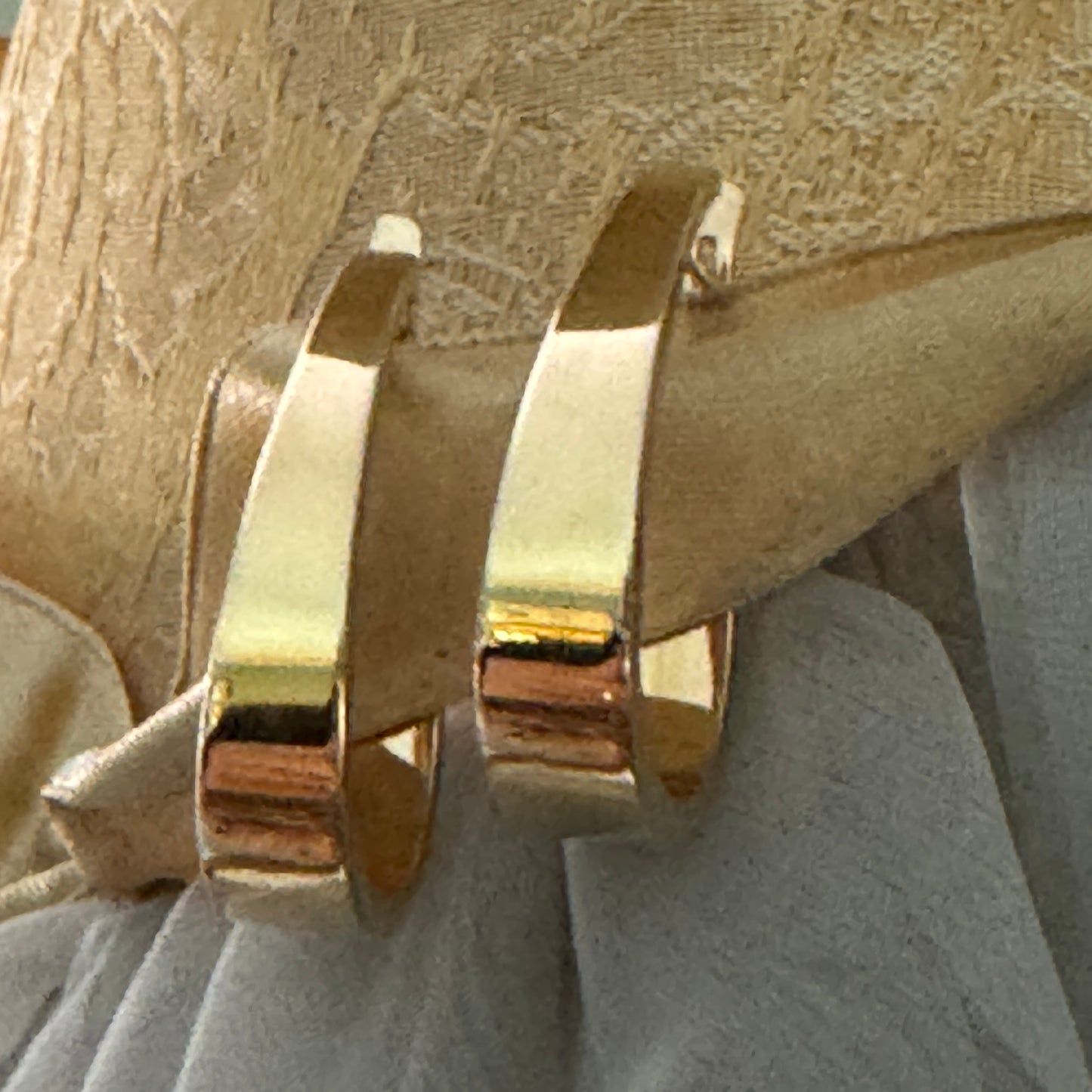 14k Yellow Gold Fancy J Hoop Earrings