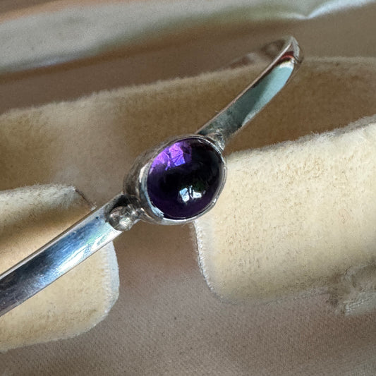 Vintage Navajo Nakai Sterling Silver and Amethyst Bracelet