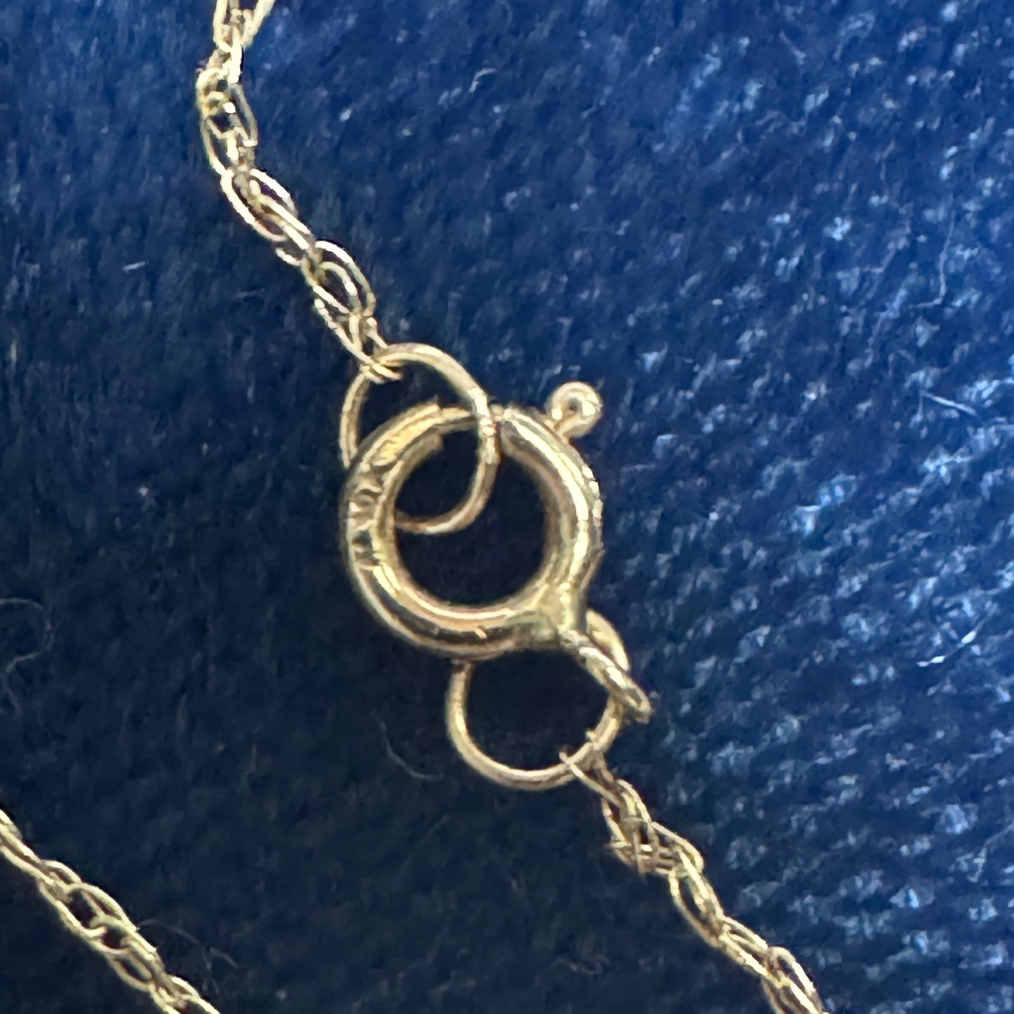 Vintage 10K Gold Opal, Tanzanite and Diamond Pendant Necklace