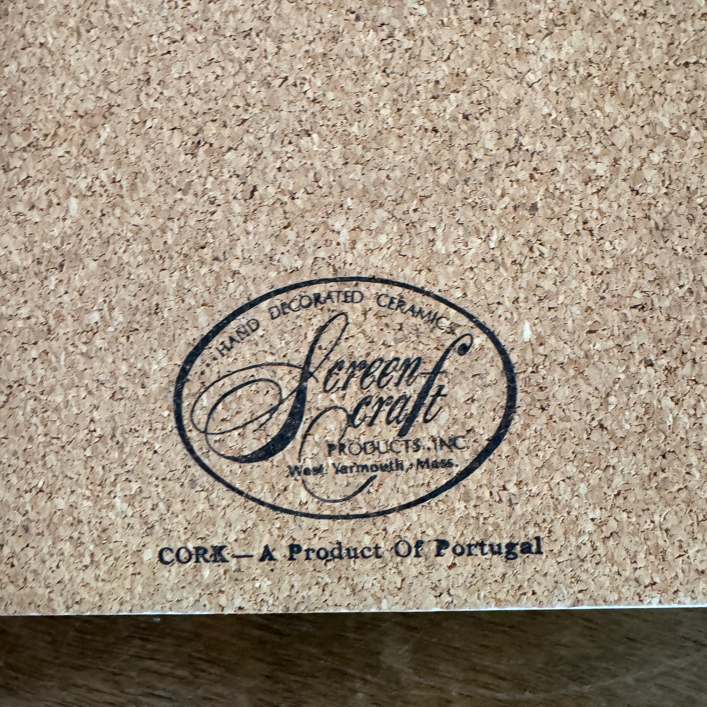 Pink Lady Slippers Hand Decorated Screencraft Products Signed Trivet