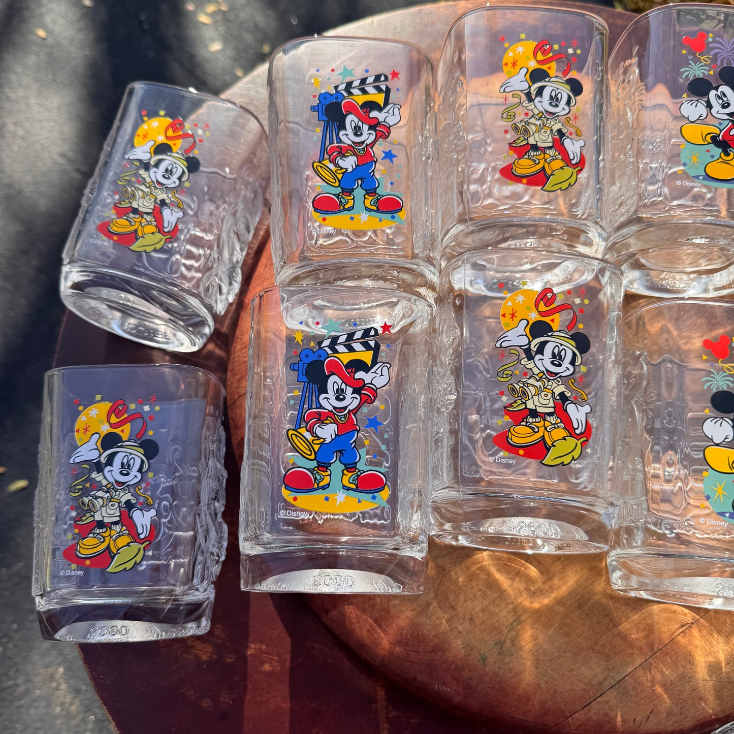 13 Walt Disney World Celebration Glasses McDonalds 2000 Mickey Mouse
