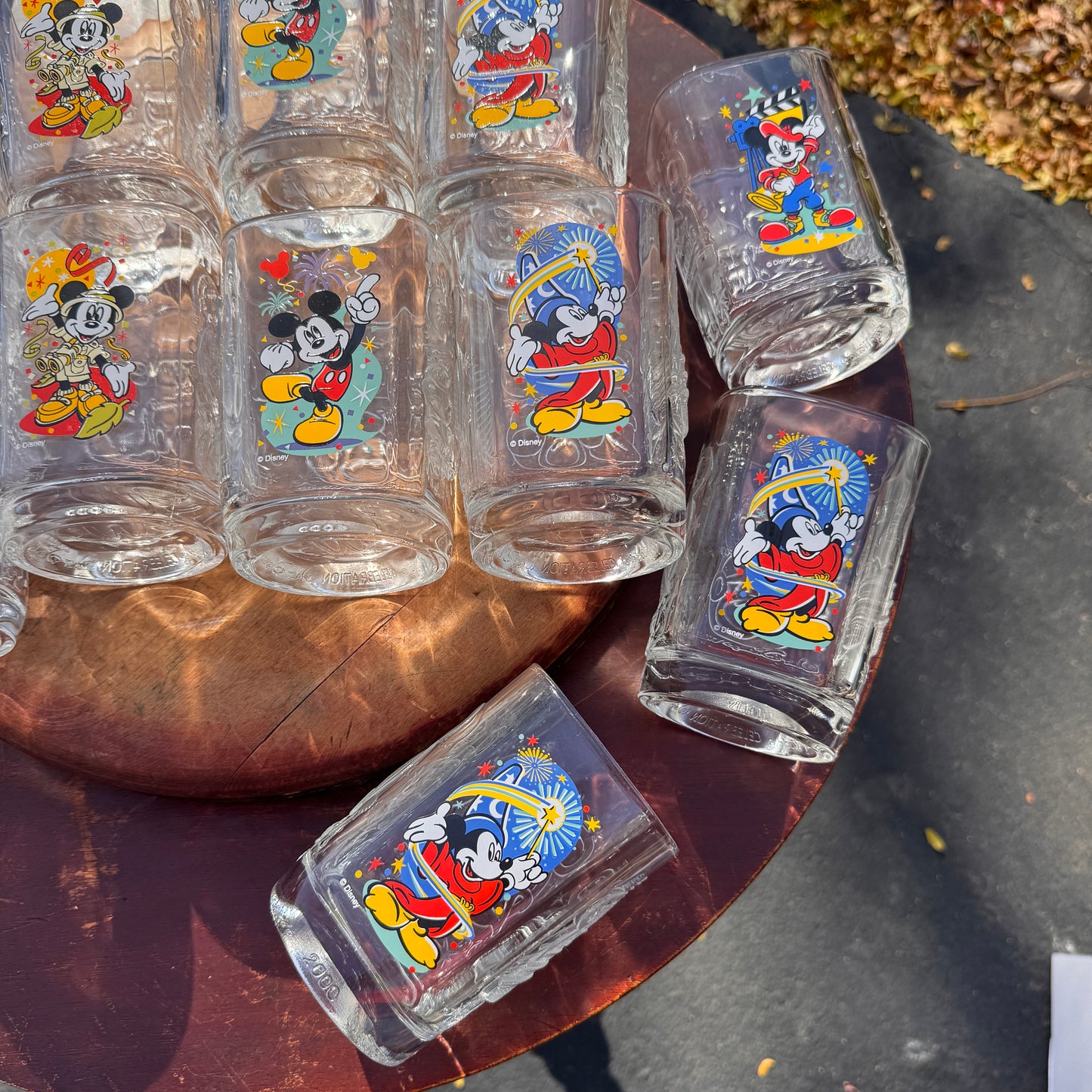 13 Walt Disney World Celebration Glasses McDonalds 2000 Mickey Mouse