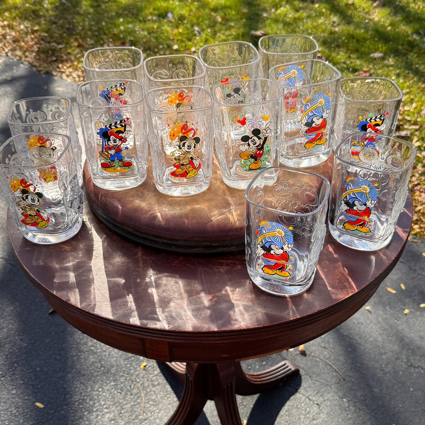13 Walt Disney World Celebration Glasses McDonalds 2000 Mickey Mouse