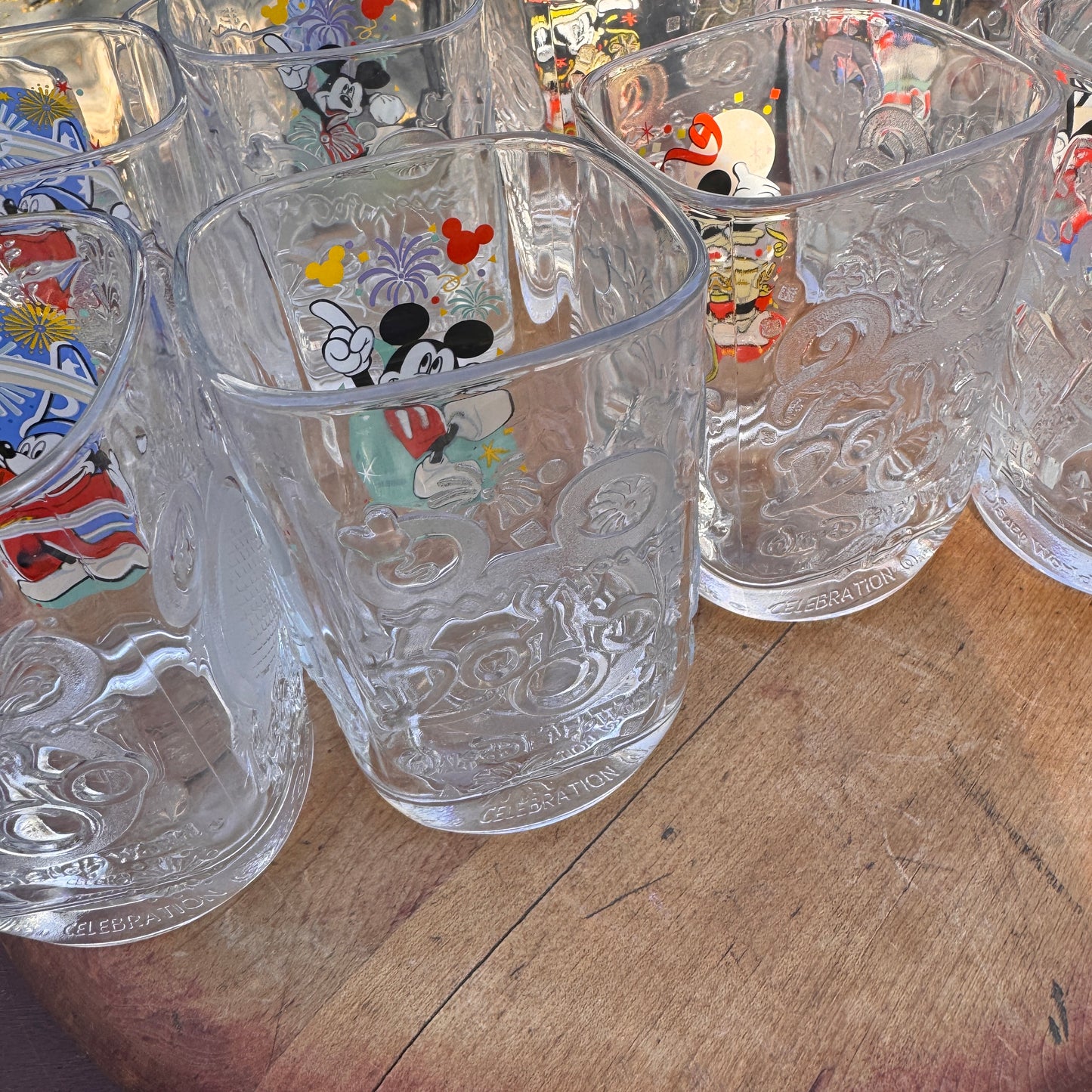 13 Walt Disney World Celebration Glasses McDonalds 2000 Mickey Mouse