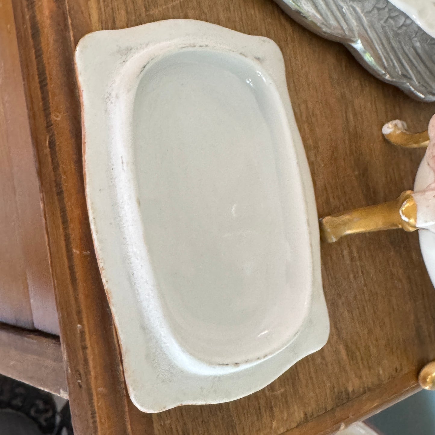 French Limoges Cherub Dressing Table Box