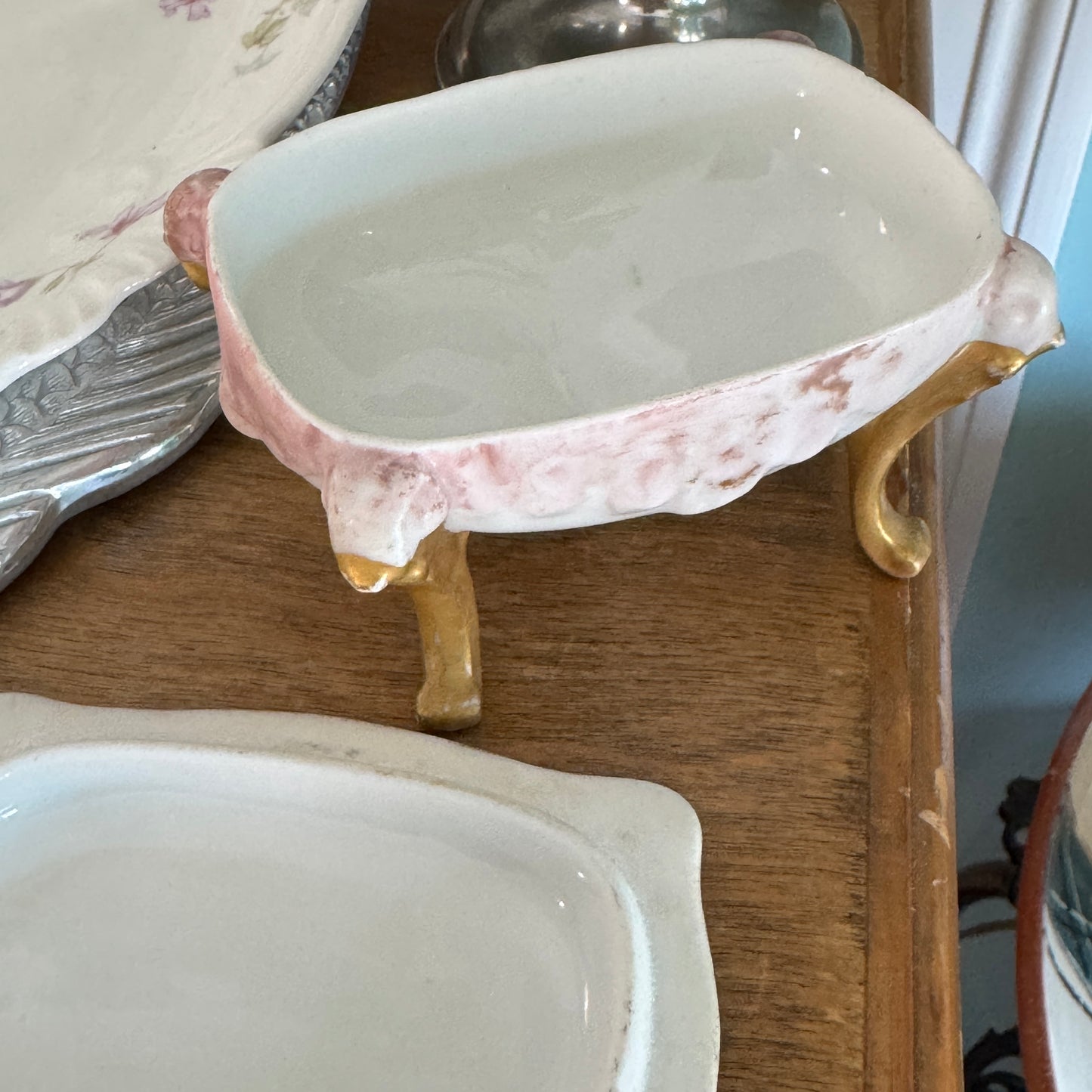 French Limoges Cherub Dressing Table Box