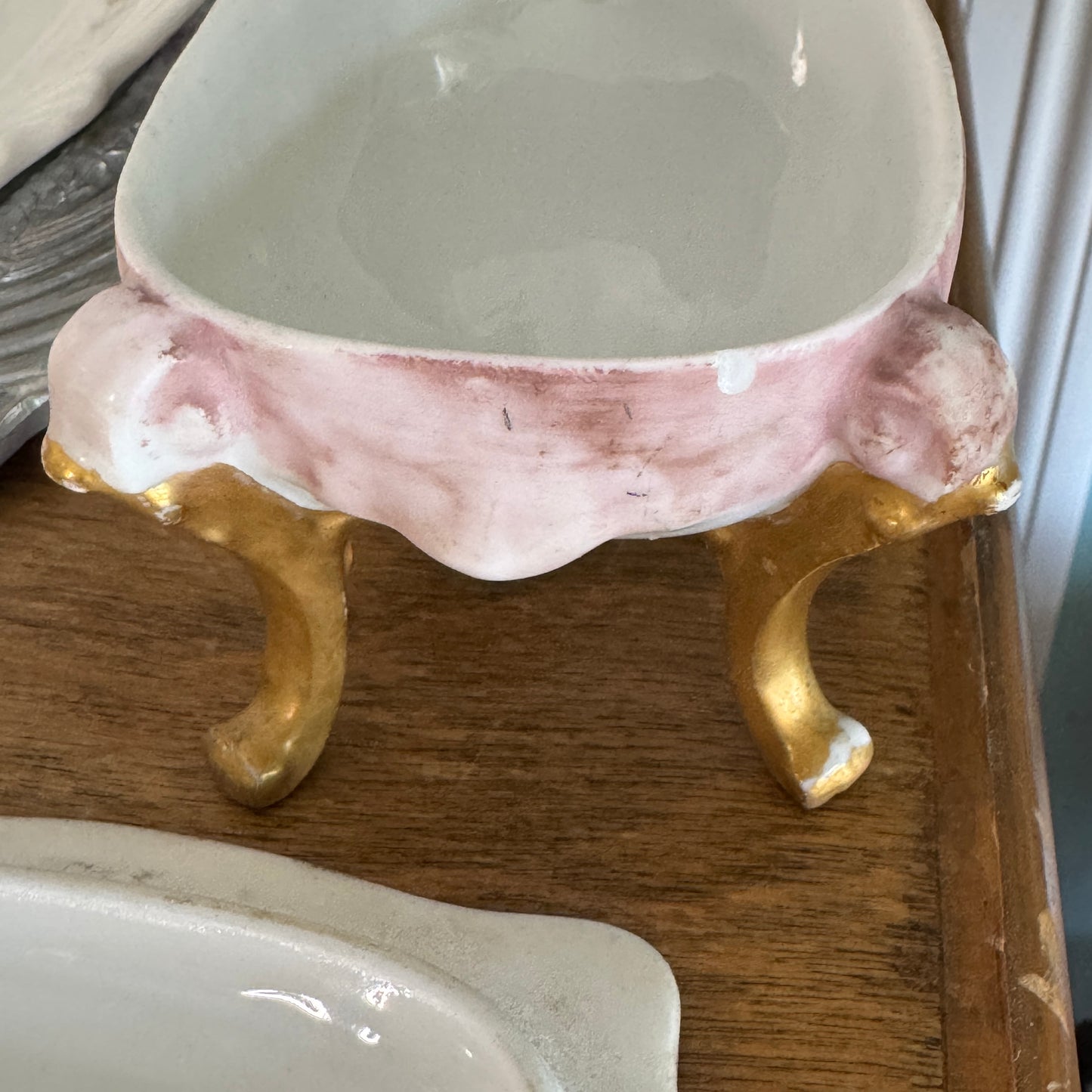 French Limoges Cherub Dressing Table Box