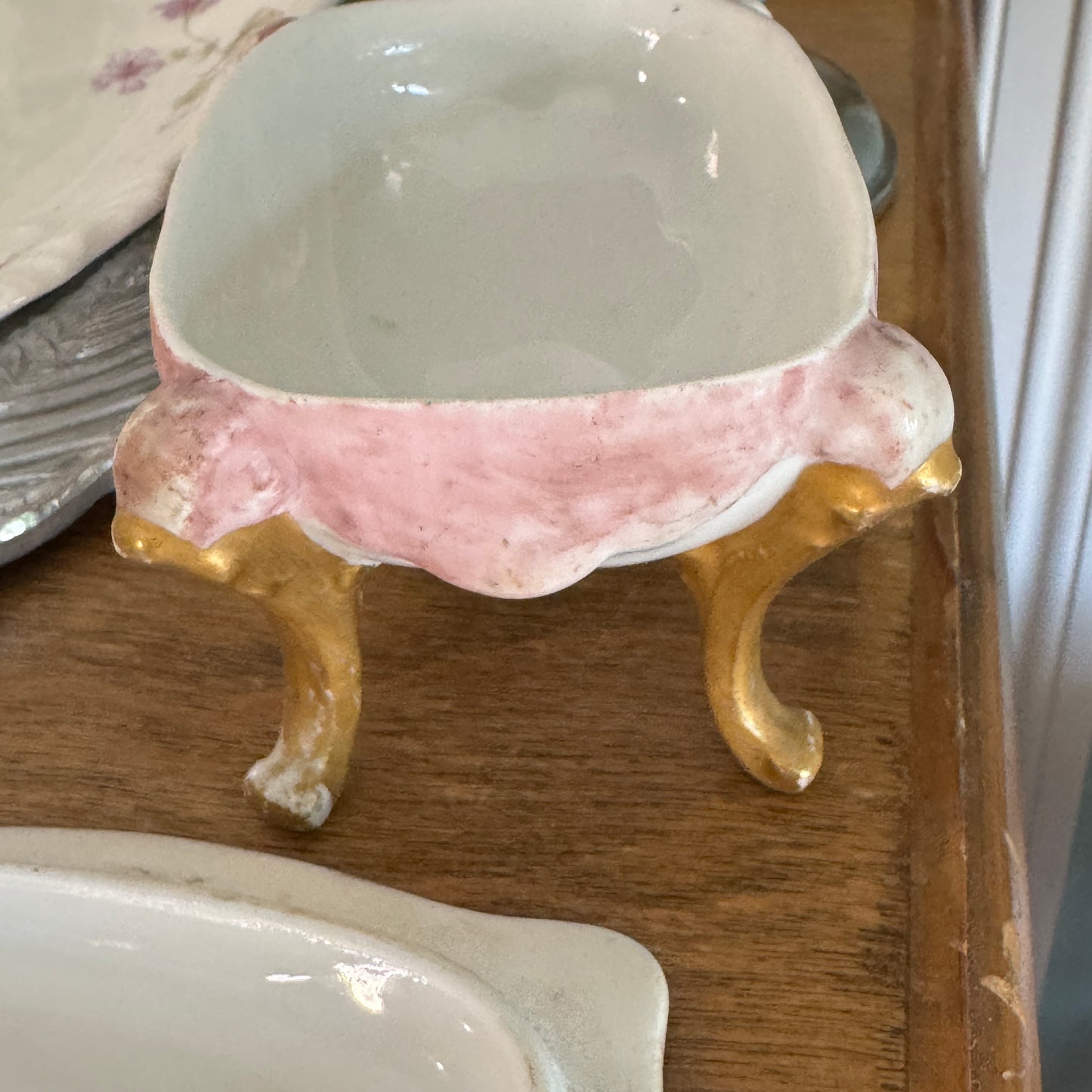 French Limoges Cherub Dressing Table Box