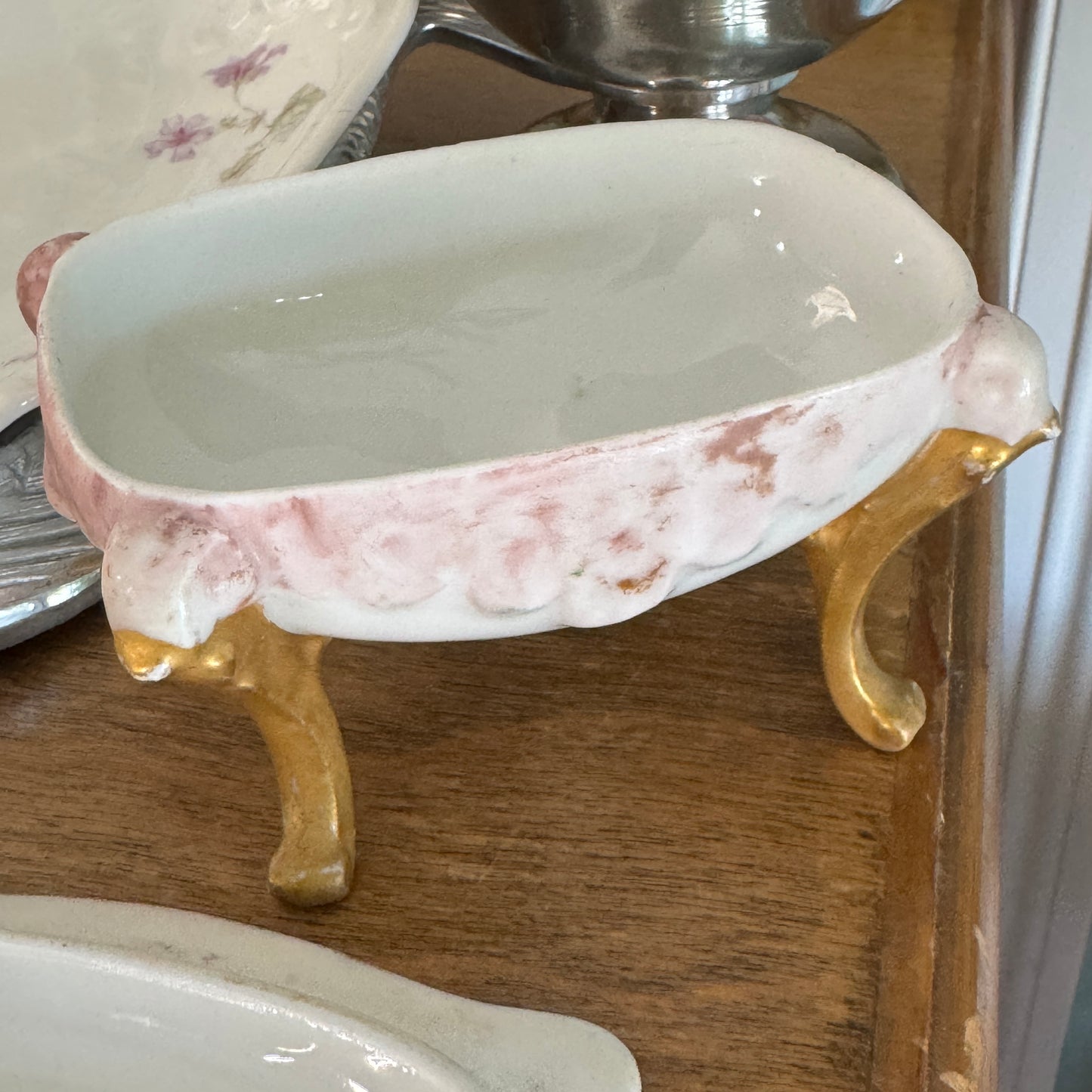 French Limoges Cherub Dressing Table Box