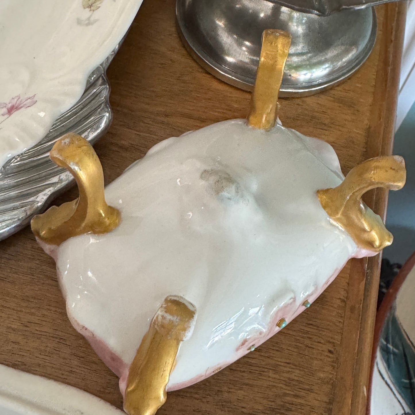 French Limoges Cherub Dressing Table Box