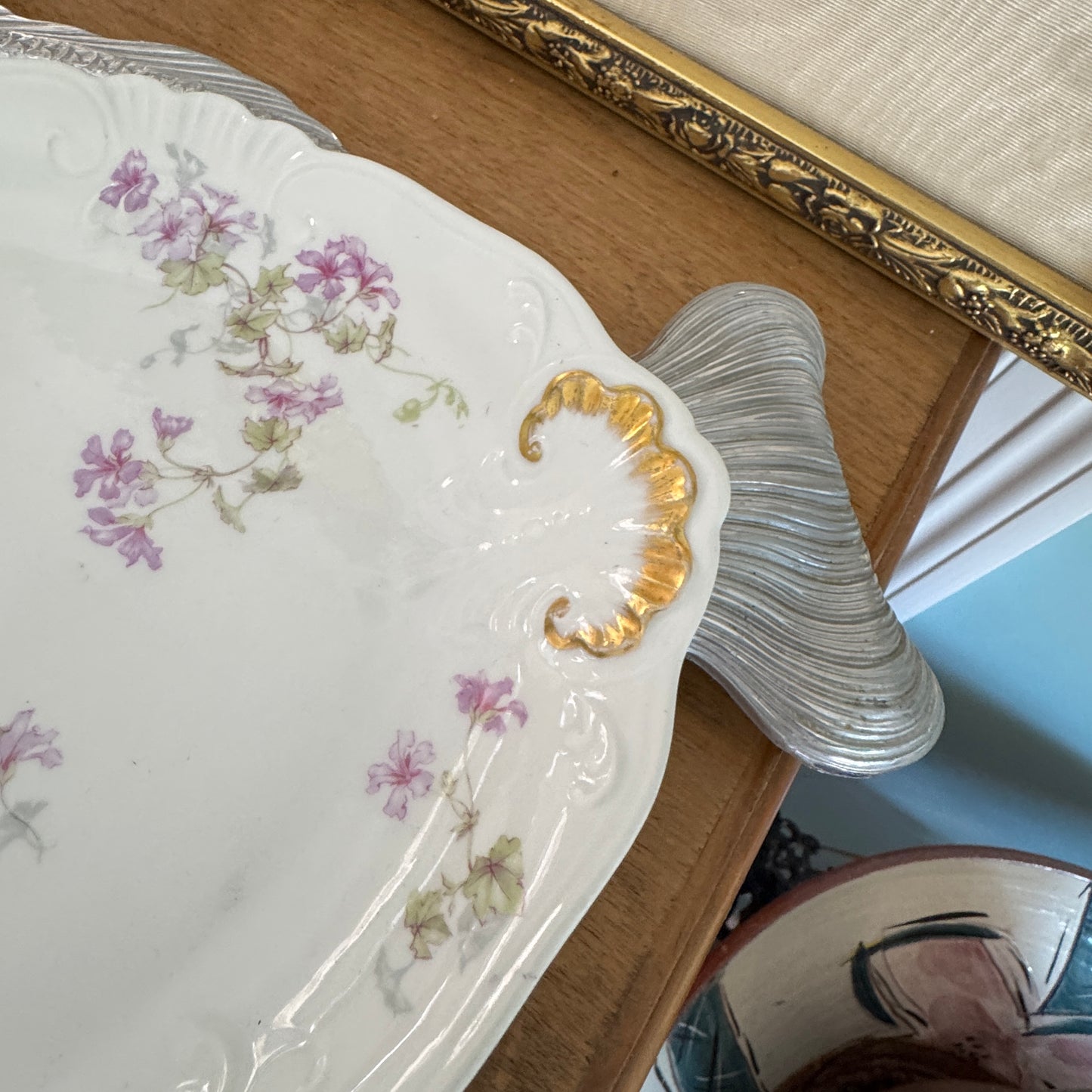J P & L Limoges Serving Dish and Gorham Fish Plate