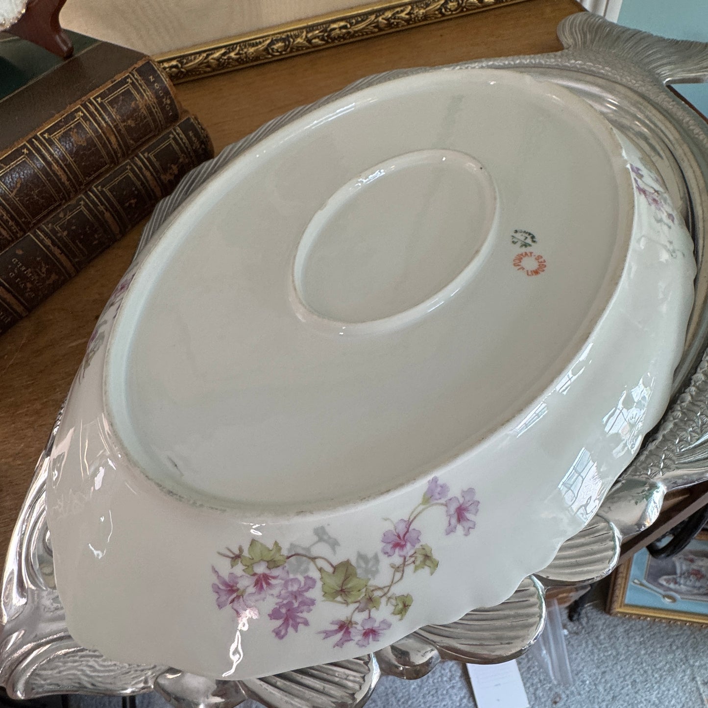 J P & L Limoges Serving Dish and Gorham Fish Plate