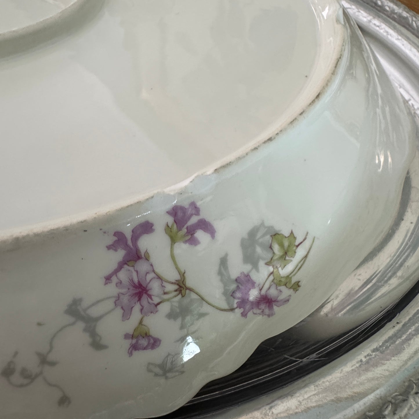 J P & L Limoges Serving Dish and Gorham Fish Plate