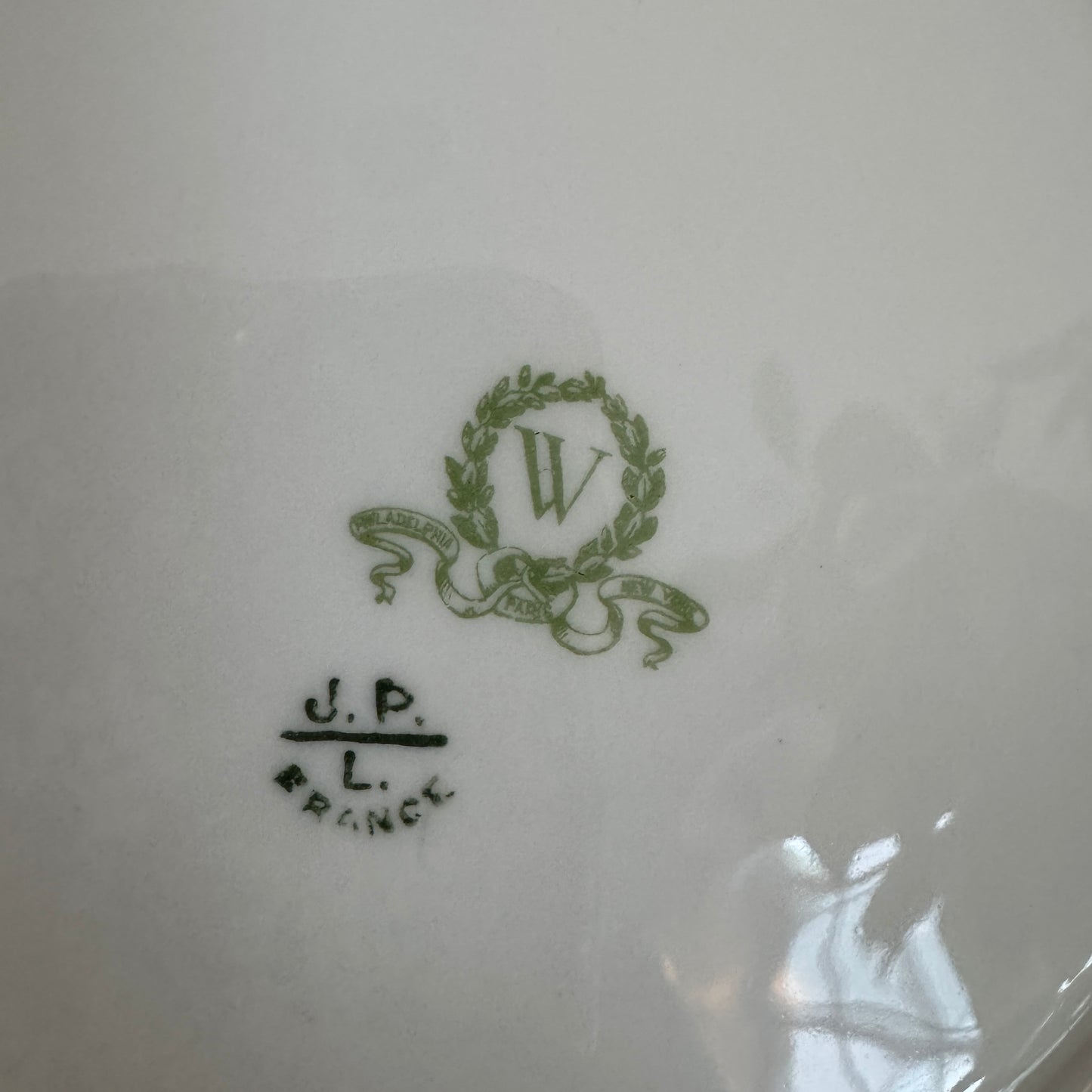 9 Antique J P & L Limoges French Hand Painted Luncheon Salad Plates