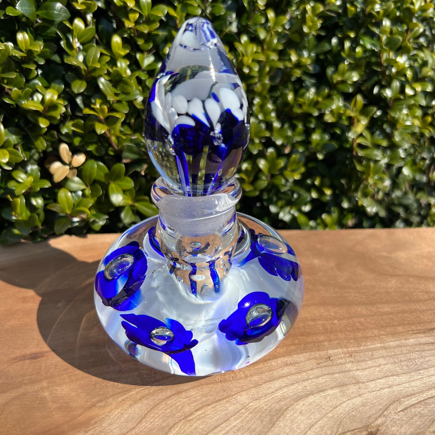 Vintage Joe St. Clair Controlled Bubble Glass Perfume Bottle