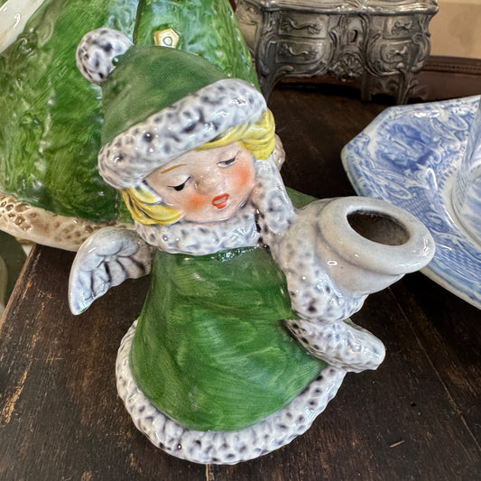 Vintage Goebel Angel Christmas Candleholder