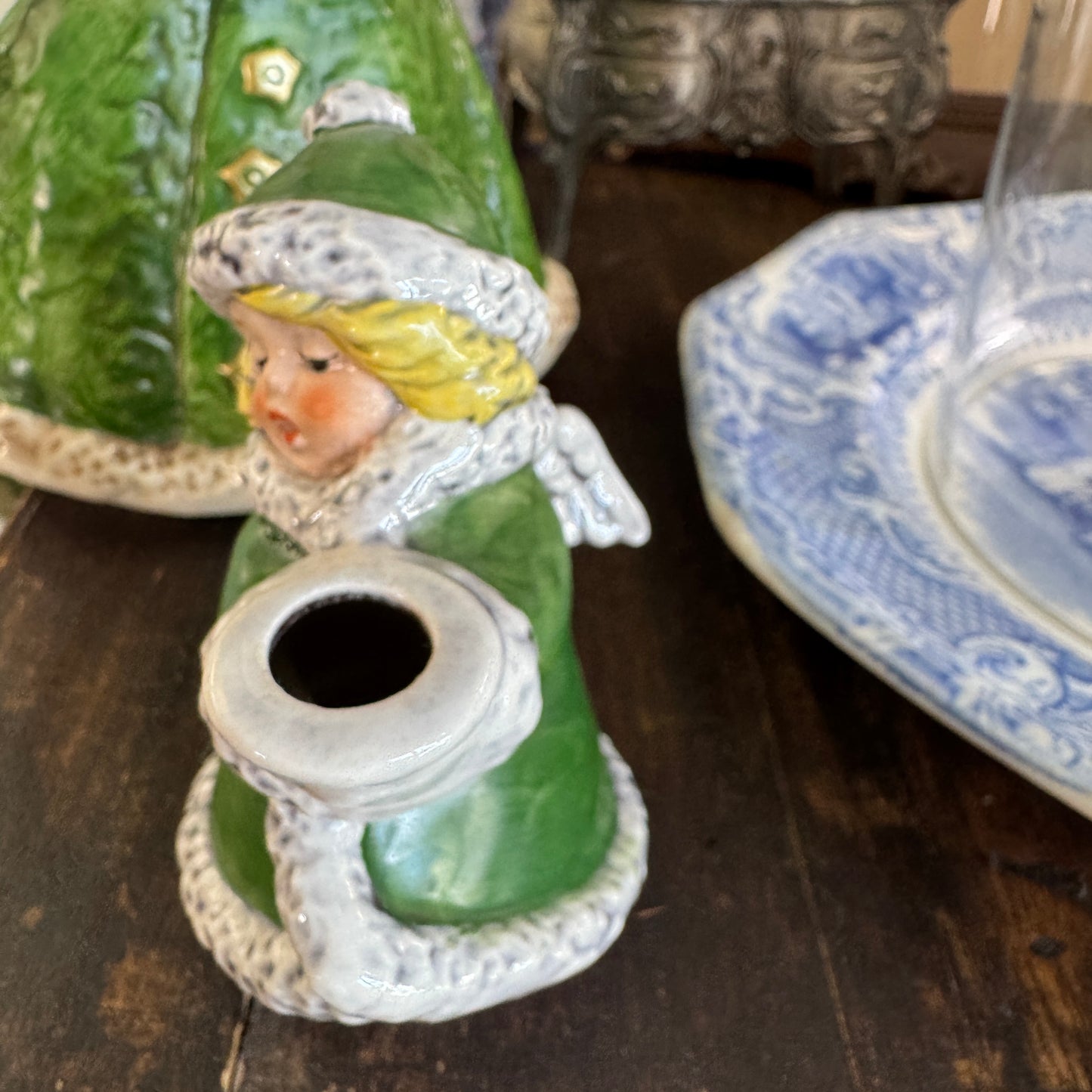 Vintage Goebel Angel Christmas Candleholder