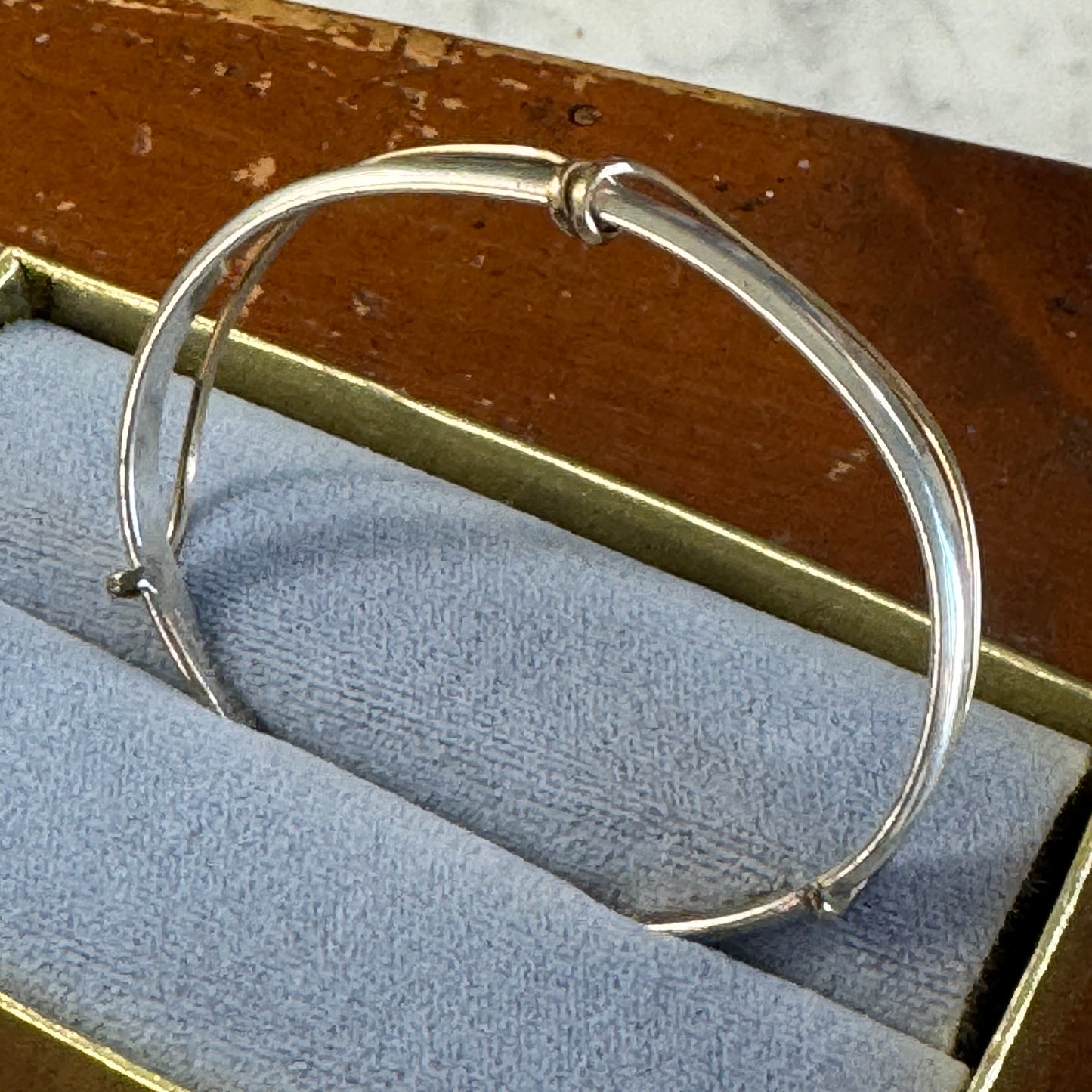 Modernist Julius Olaf Randahl Sterling Silver and Gold Filled Bracelet
