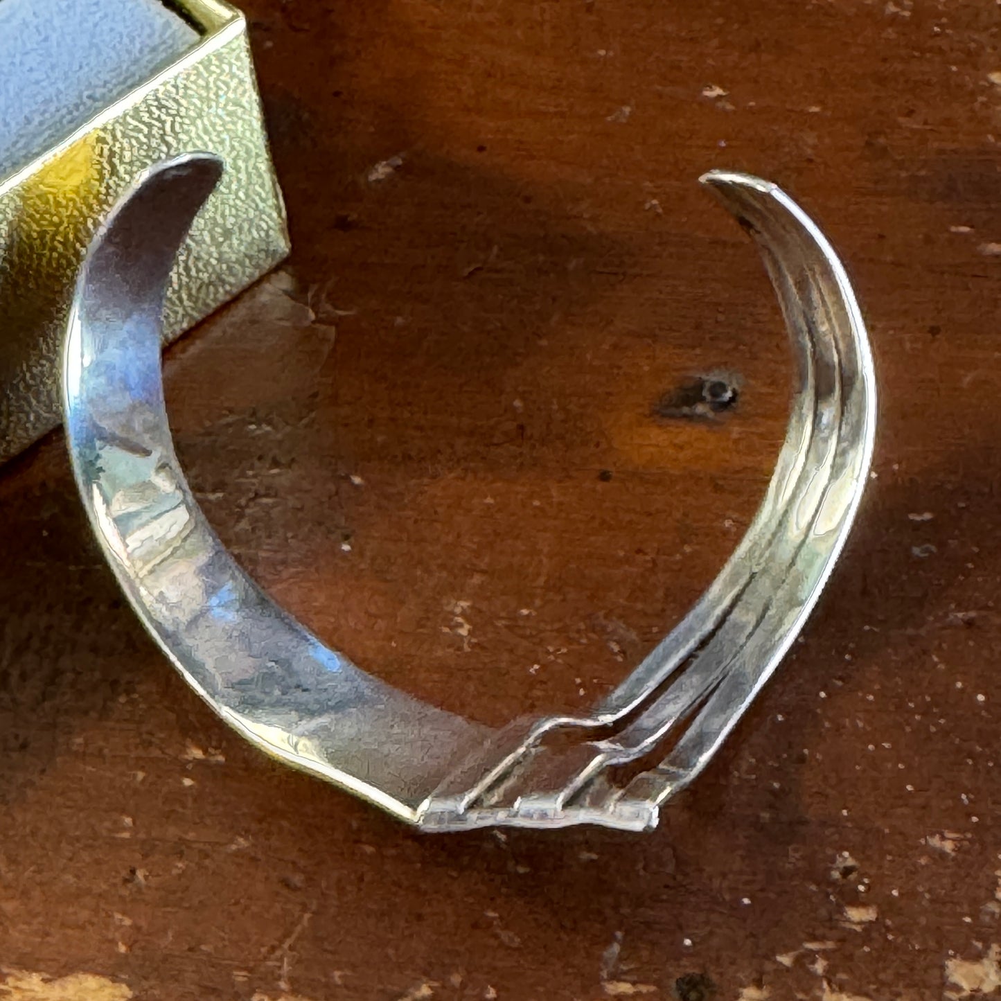 Vintage Modern Looking Sterling Silver Cuff Bracelet