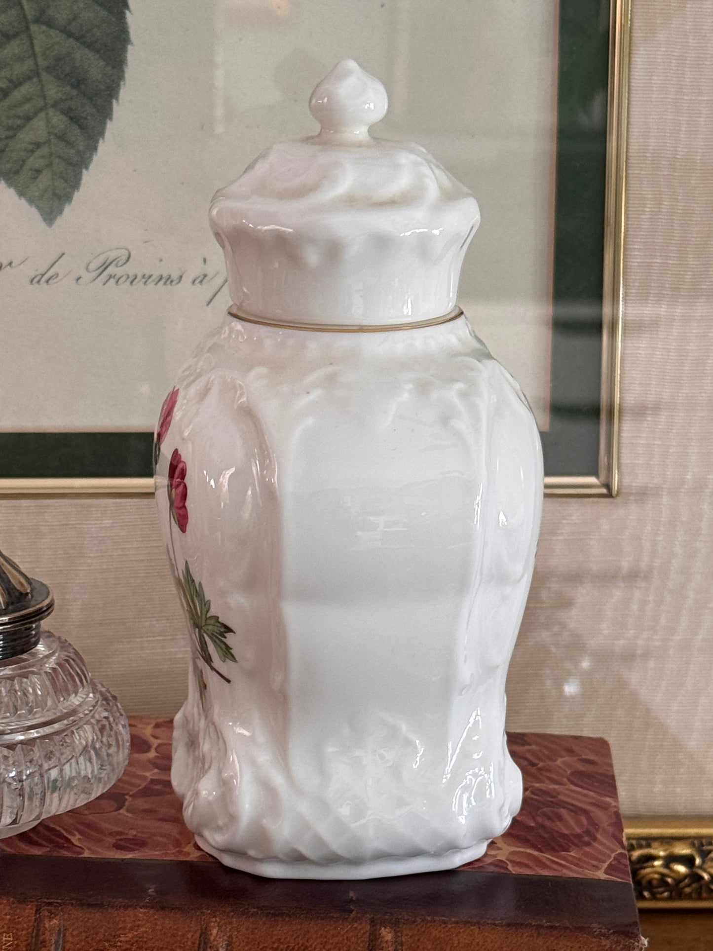 Vintage Minton Meadow English Bone China Tea Caddy