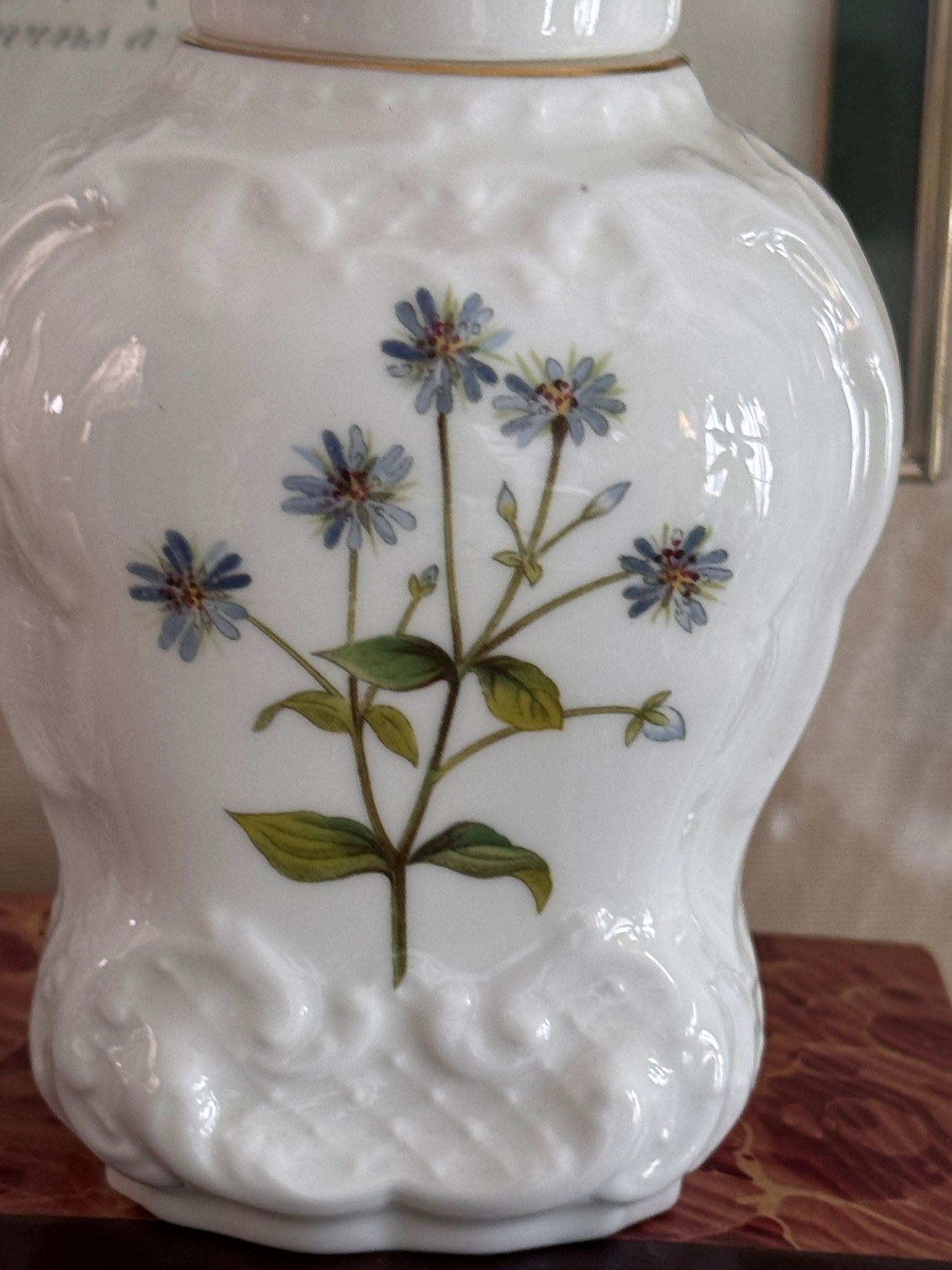 Vintage Minton Meadow English Bone China Tea Caddy