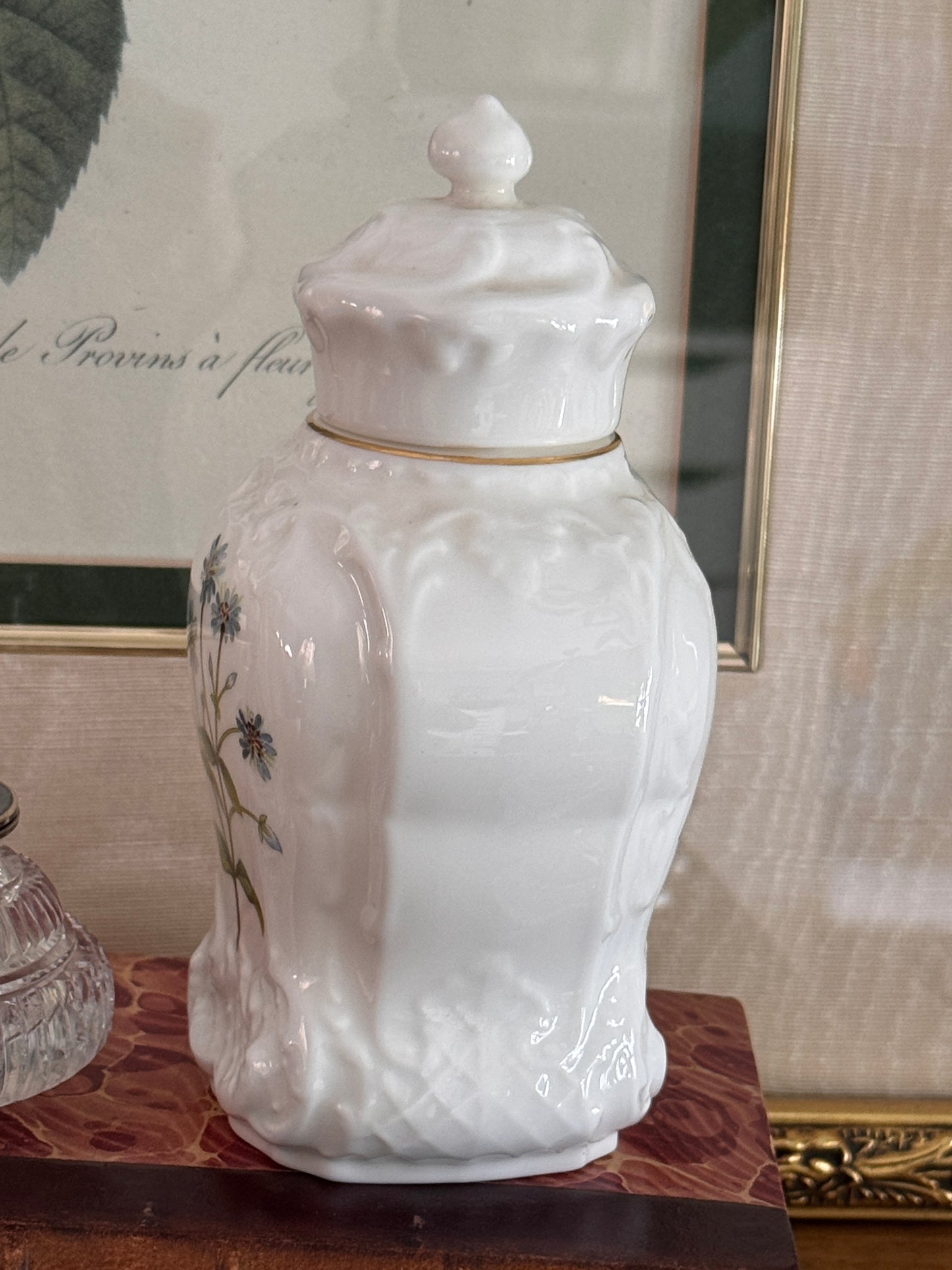 Vintage Minton Meadow English Bone China Tea Caddy
