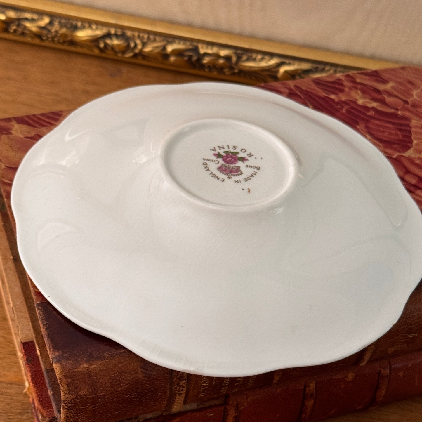 Rosina English Bone China Black Tapestry Chintz Tea Cup & Saucer