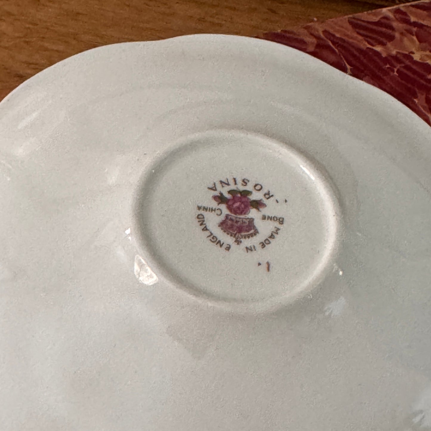 Rosina English Bone China Black Tapestry Chintz Tea Cup & Saucer